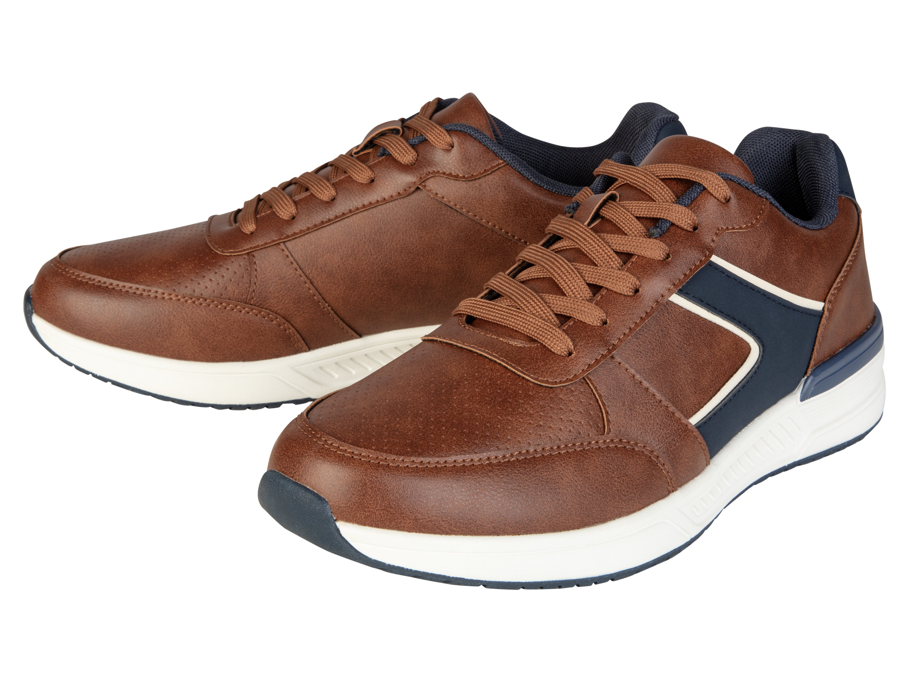 LIVERGY Heren sneakers (41, Bruin)