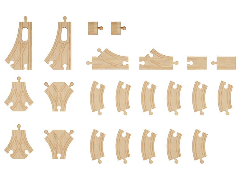 Ga naar volledige schermweergave: Playtive Houten treinbaan uitbreidingsset - afbeelding 13