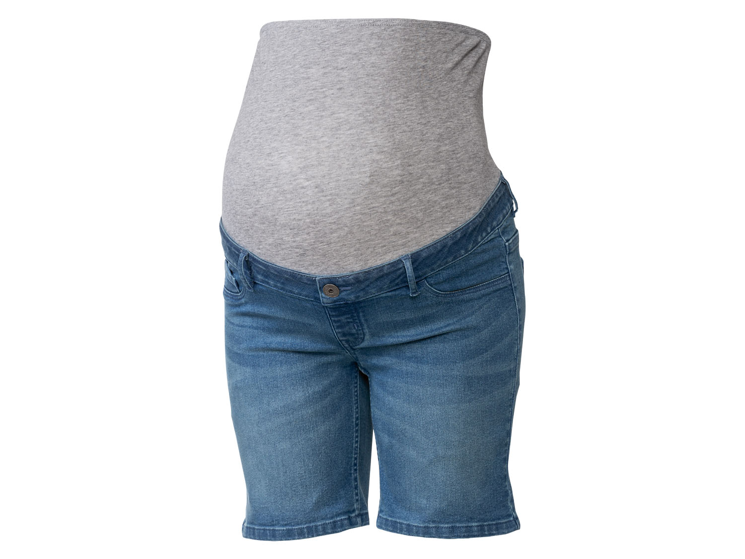 esmara Dames zwangerschaps jeansshorts (48, Lichtblauw)