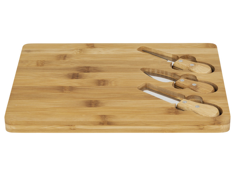 Bamboe serveerplank (Kaasplateau met messen)