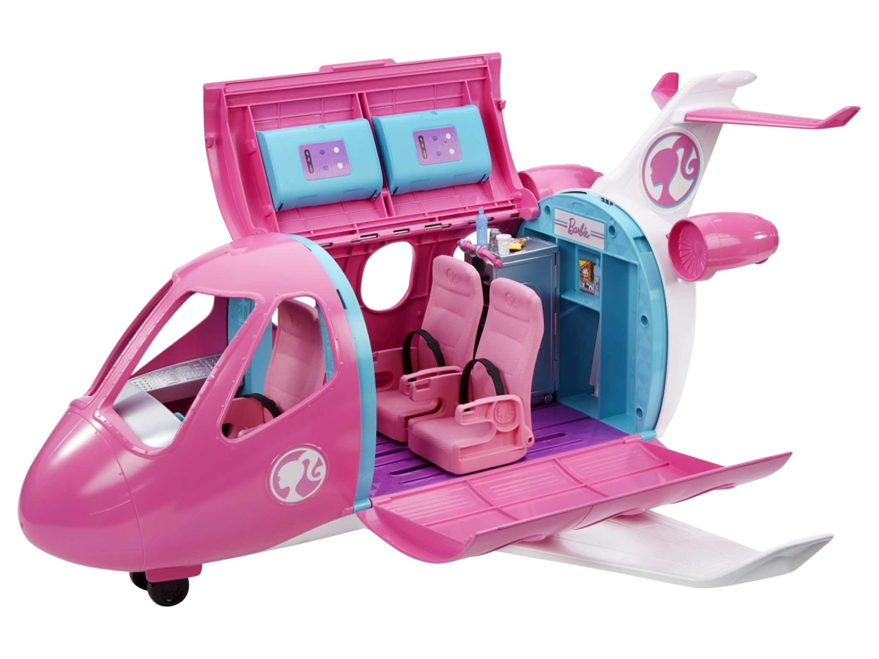 Barbie Travel vliegtuig meisjes roze 56 cm