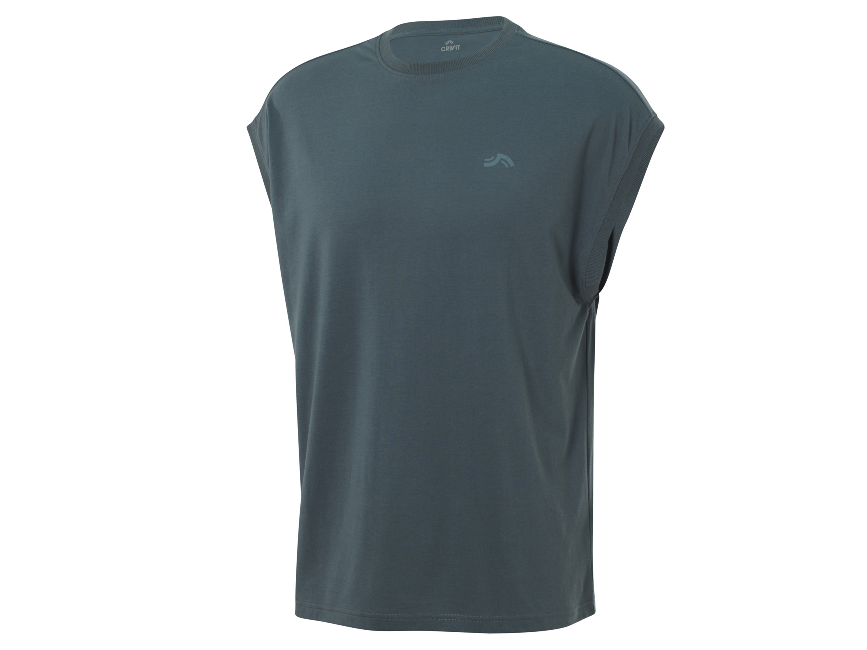 CRIVIT Heren sportshirt (korte mouwen/blauw, L (52/54))