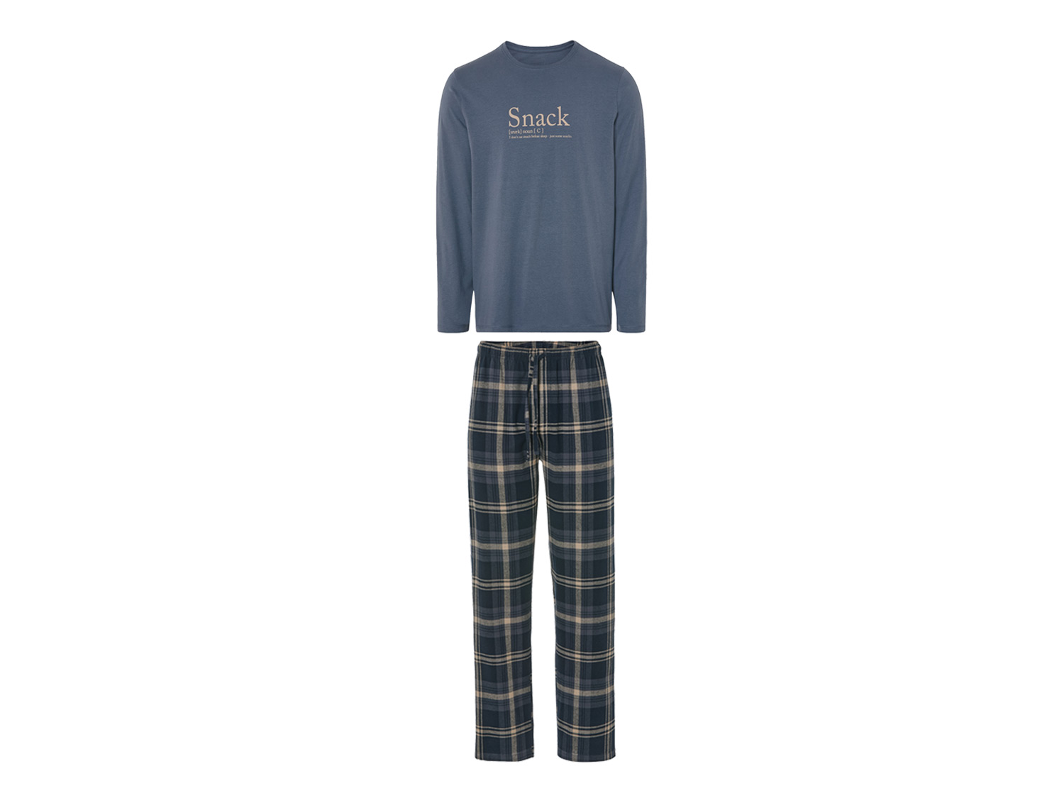 LIVERGY Heren flanellen pyjama (M (48/50), Blauw)