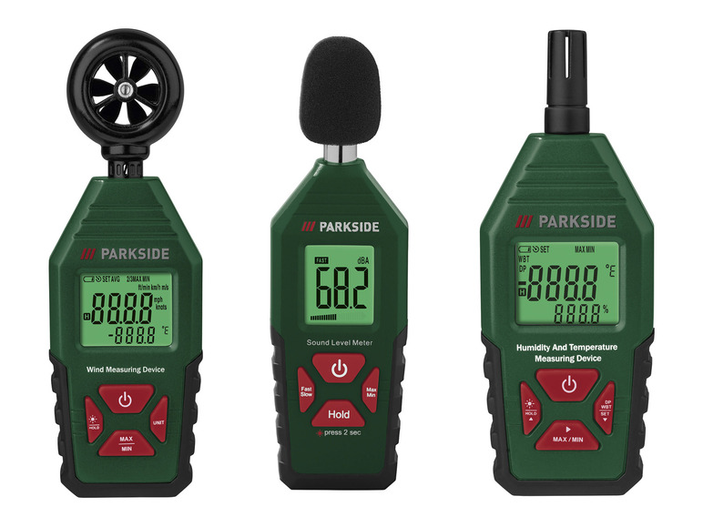 Ga naar volledige schermweergave: PARKSIDE® Geluidsniveau- / vochtigheids- en temperatuur- / windmeter - afbeelding 1