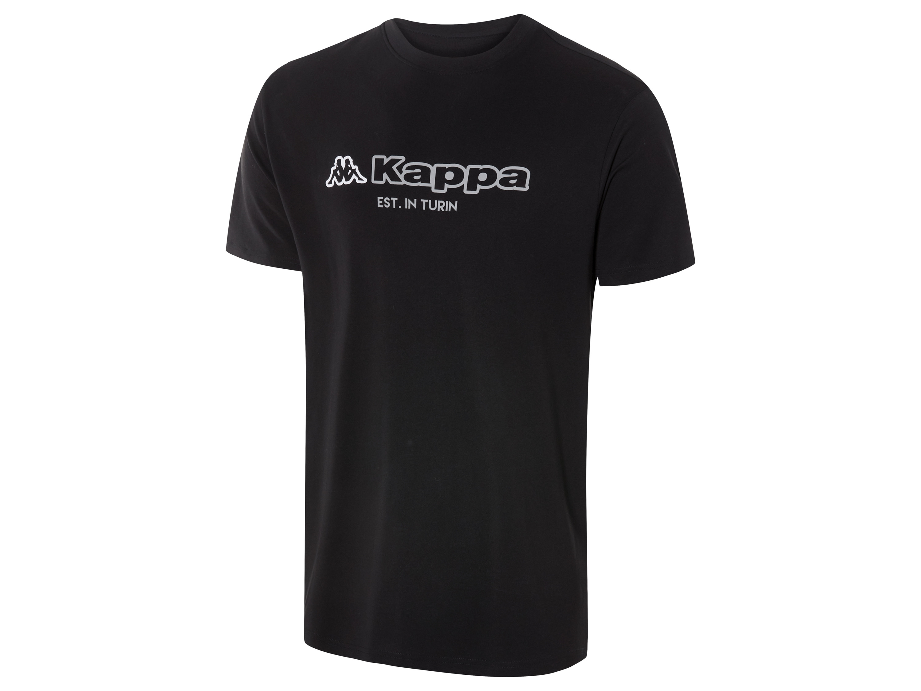 Kappa Heren T-shirt (XL, Zwart)