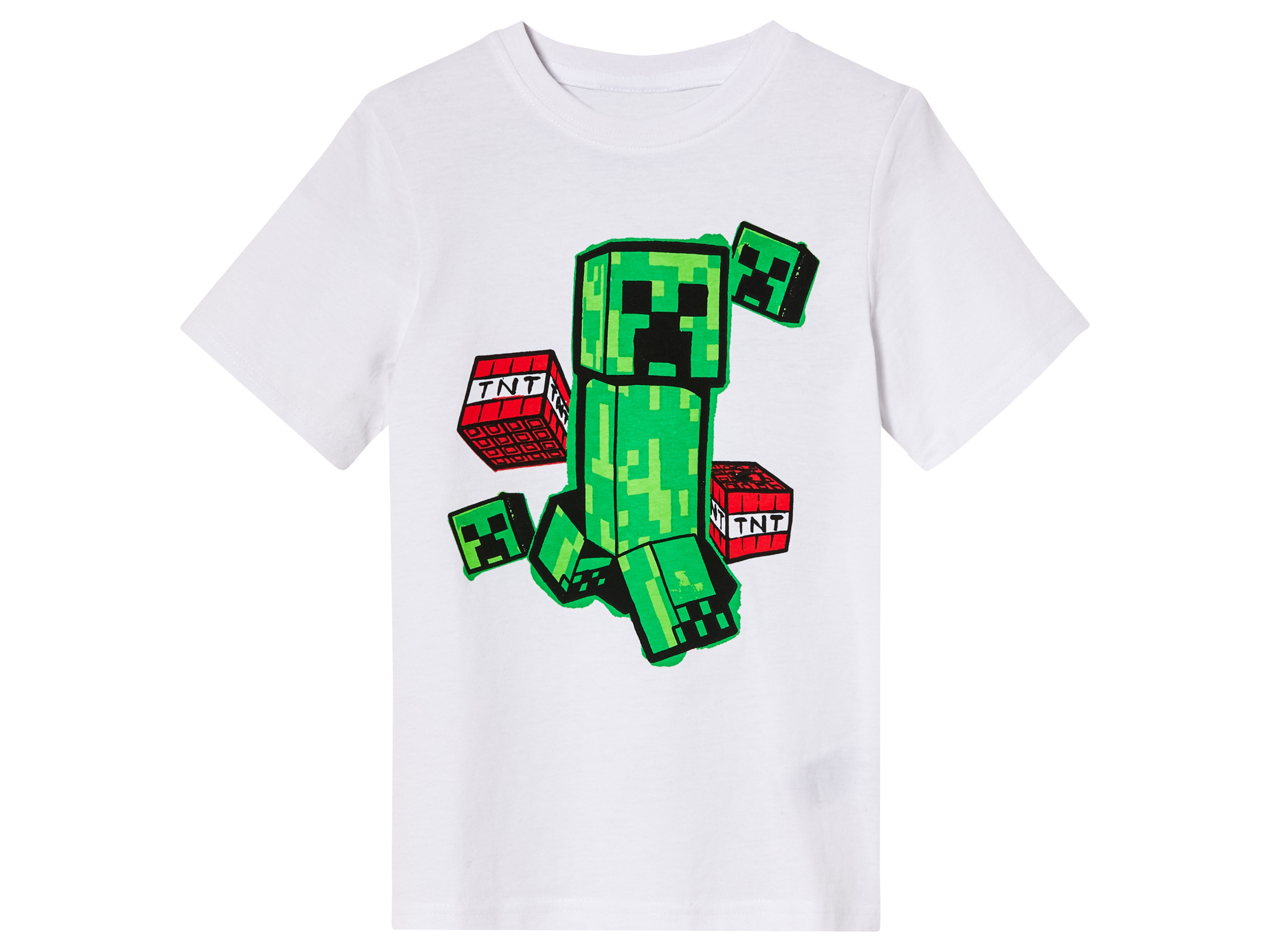 Minecraft Kinder-T-shirt (134/140, Wit)