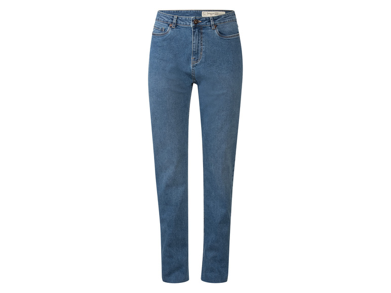 esmara Dames jeans straight fit (34, kort, Blauw)