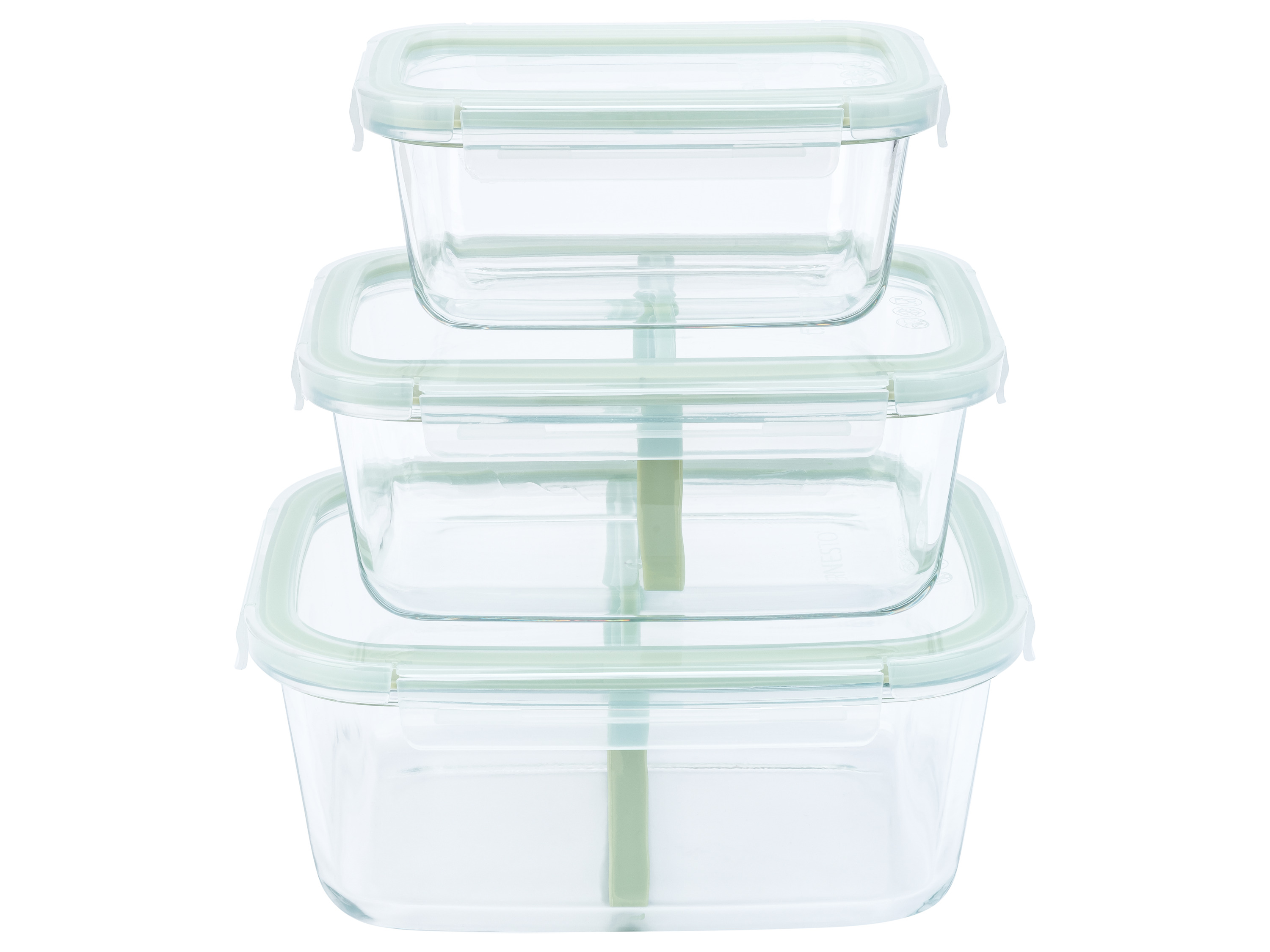 LIVARNO home Glazen lunchboxenset (Groen)