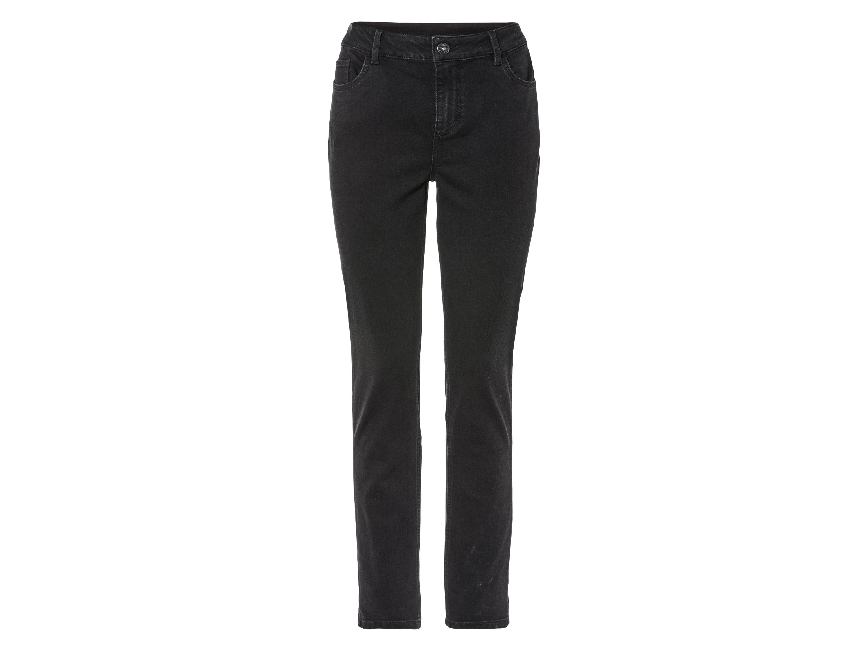 esmara Dames jeans - Slim Fit (40, kort, Zwart)