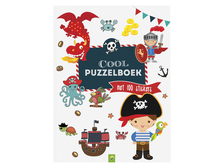 Puzzel- en stickerboek voor kinderen (Cool puzzelboek)