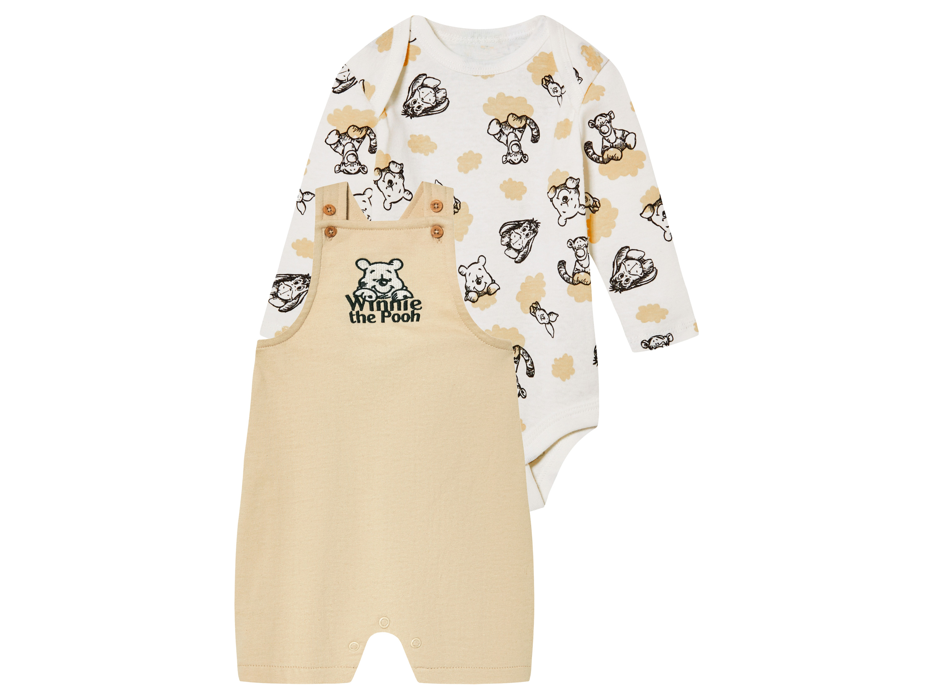 2-delige babyset met romper en body (Winnie de Poeh beige, 62-68)