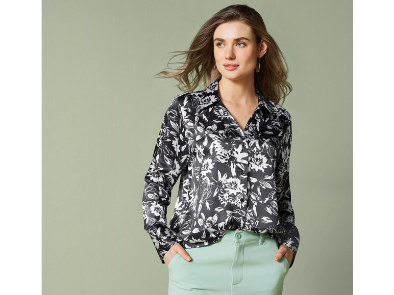 Ga naar volledige schermweergave: esmara® Dames satijnen blouse - afbeelding 11