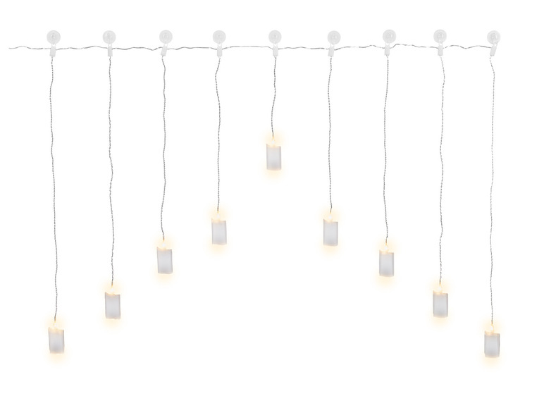 LIVARNO home LED-lichtgordijn, met timer (Kaarsen warmwit)