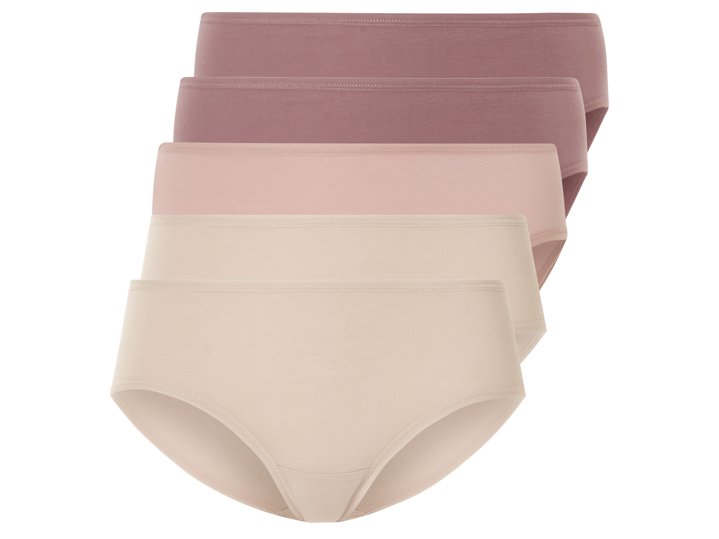 esmara Dames Hipster 5-pack (XS (32/34), Roze/beige)