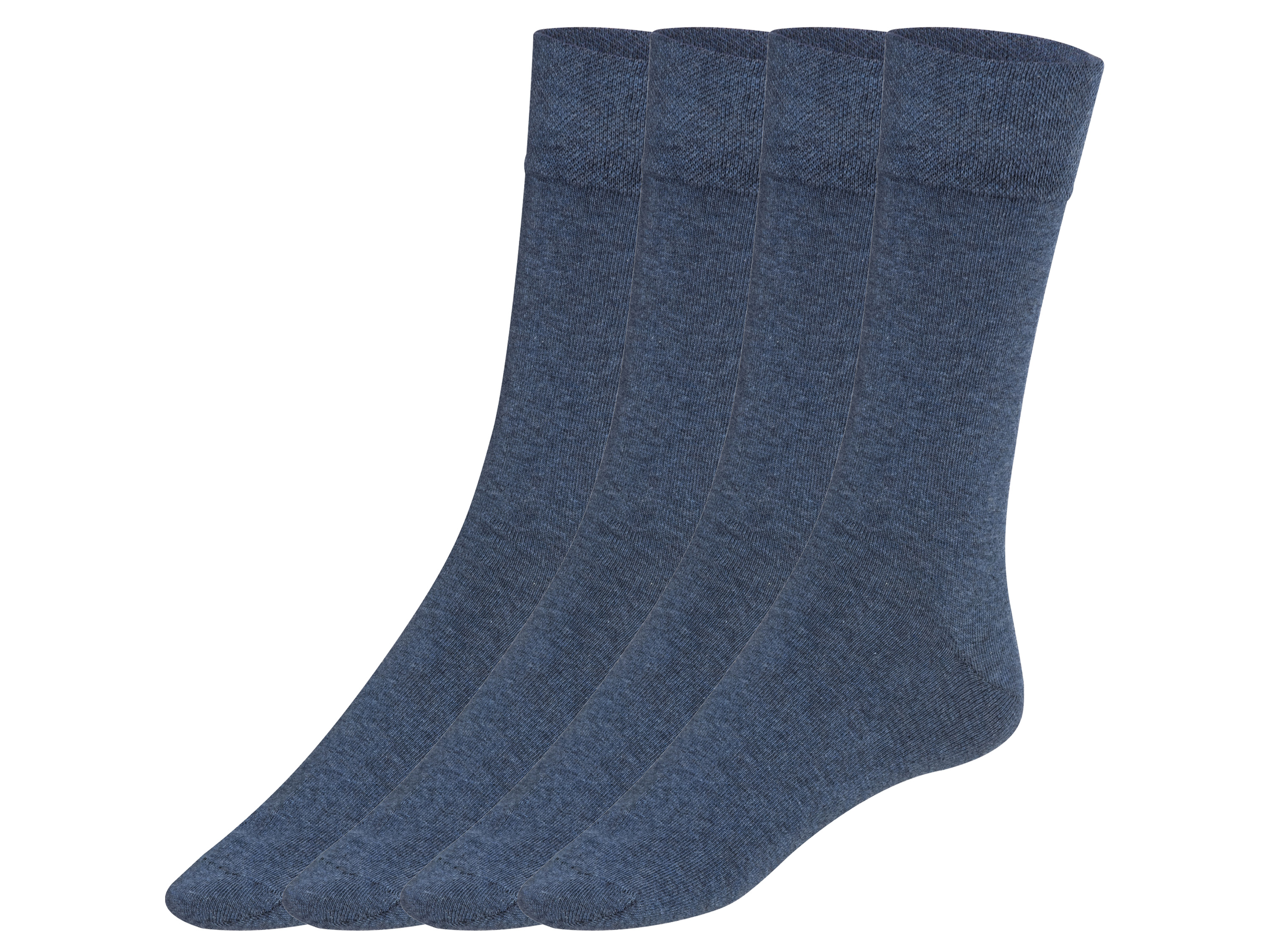 LIVERGY Herensokken 4 paar (39-42, Blauw)