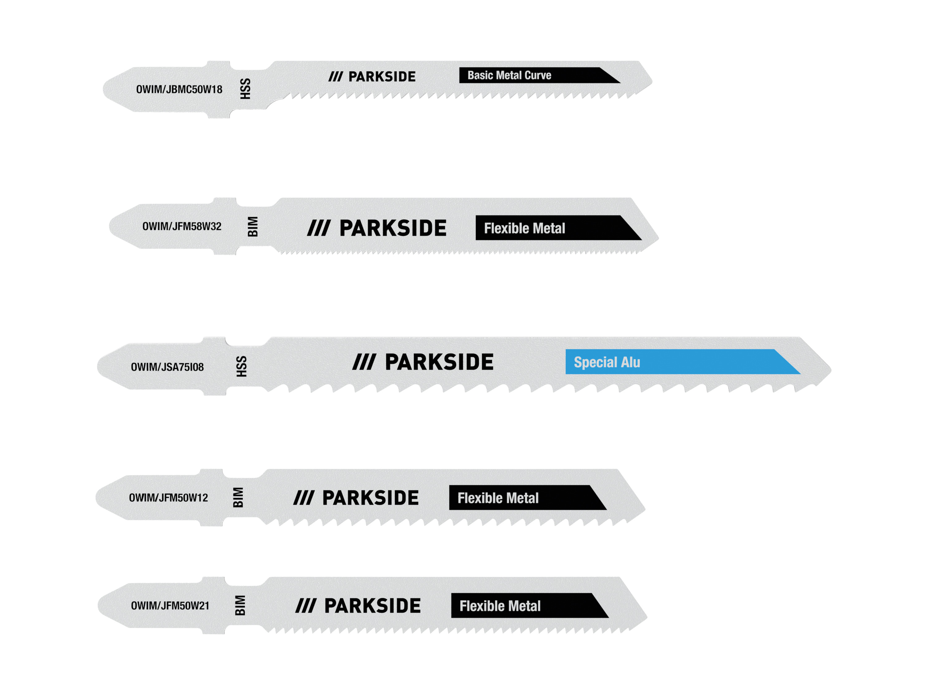 PARKSIDE Decoupeerzaagbladen 5 stuks (Metaal)