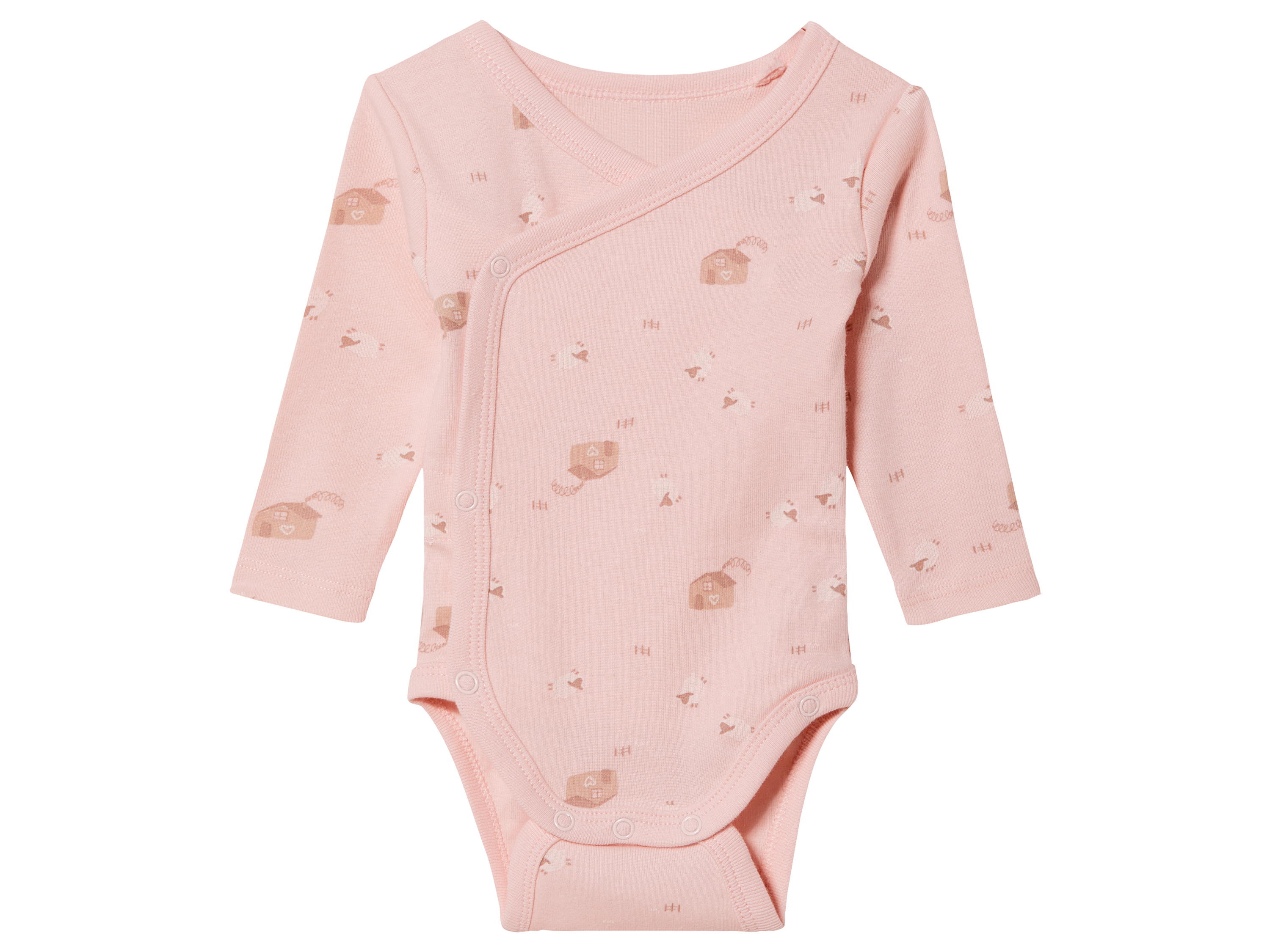 lupilu Baby romper (62/68, Patroon lichtroze)