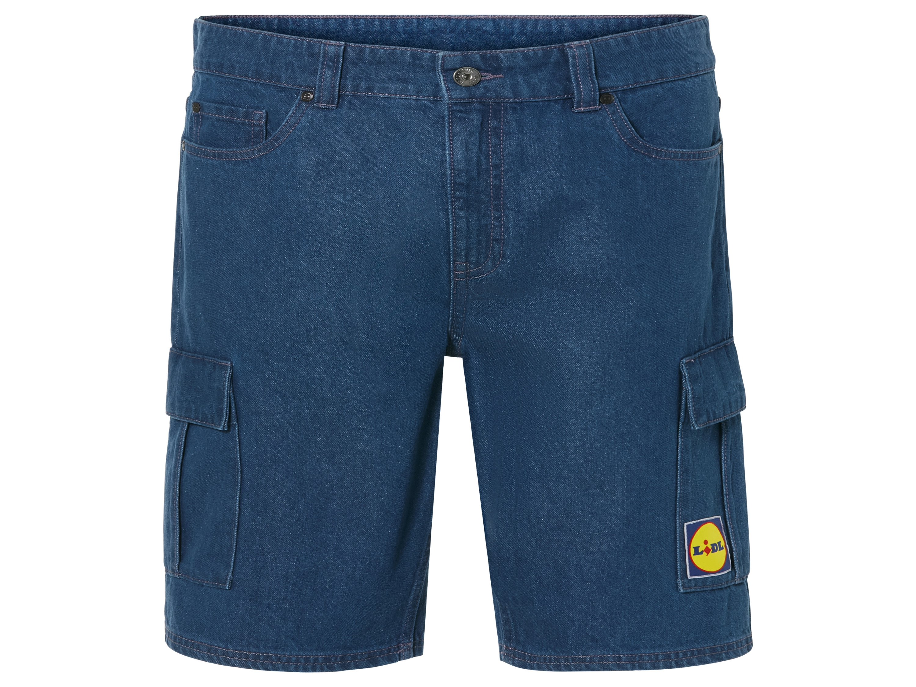 LIVERGY Heren jeansshort (40, Blauw)