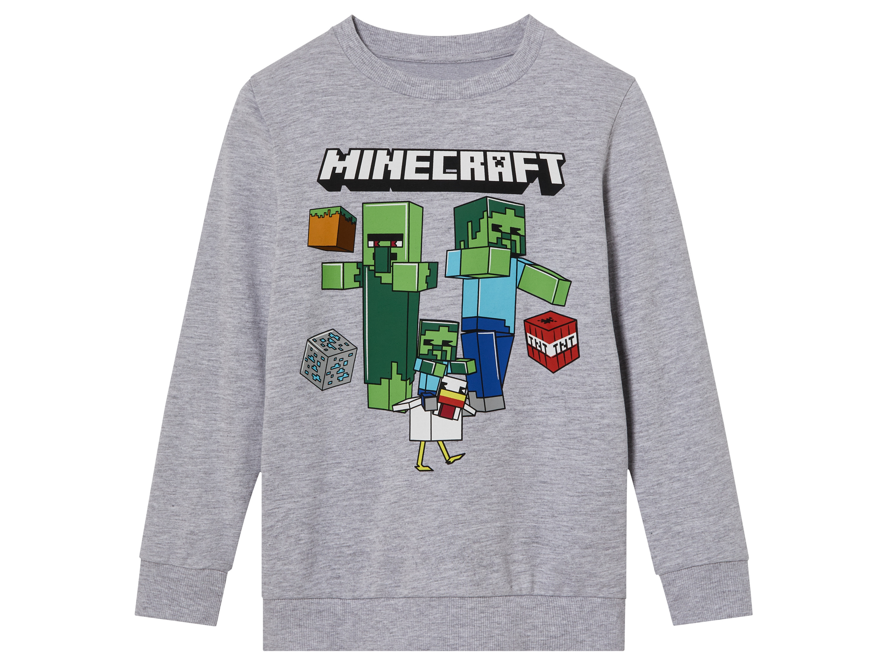 Minecraft Kinderen sweatshirt (122/128, Navy chambray)