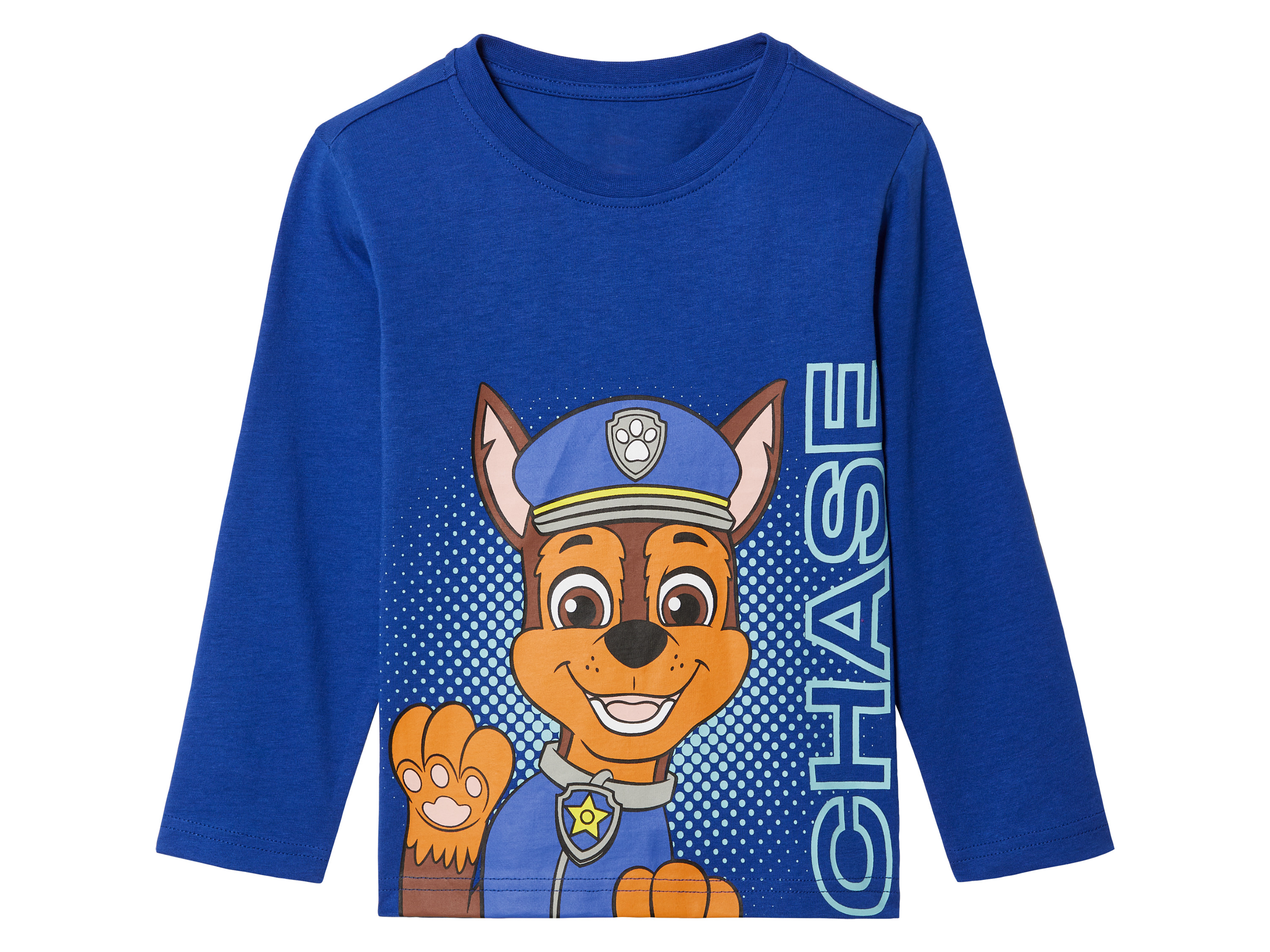 Kindershirt met lange mouwen (122/128, Blauw)