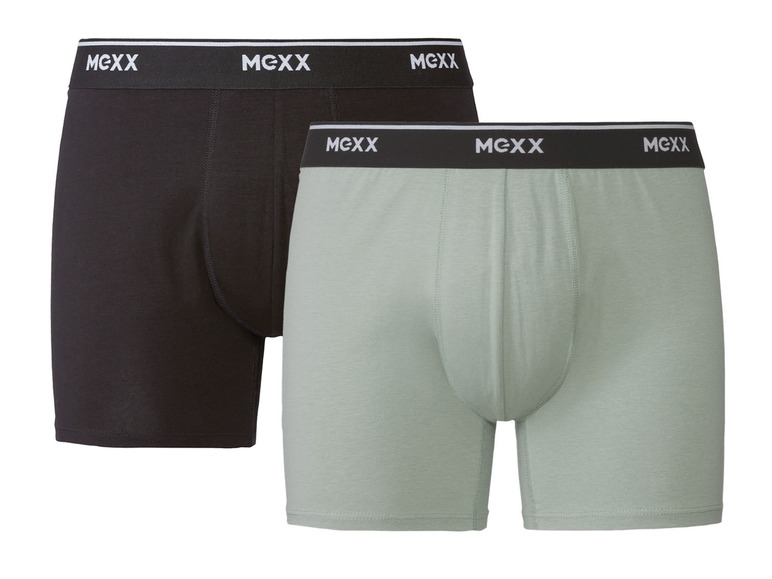 MEXX 2 heren boxers (M, Zwart/turquoise)