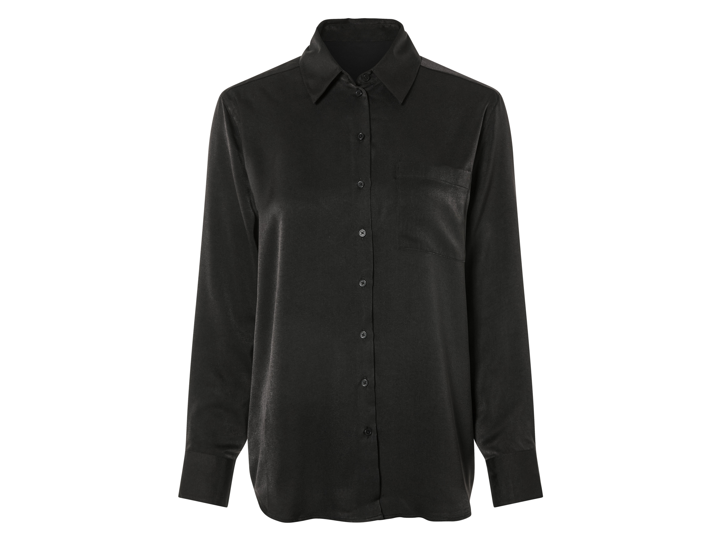 esmara Satijnen dames blouse (34, Zwart)