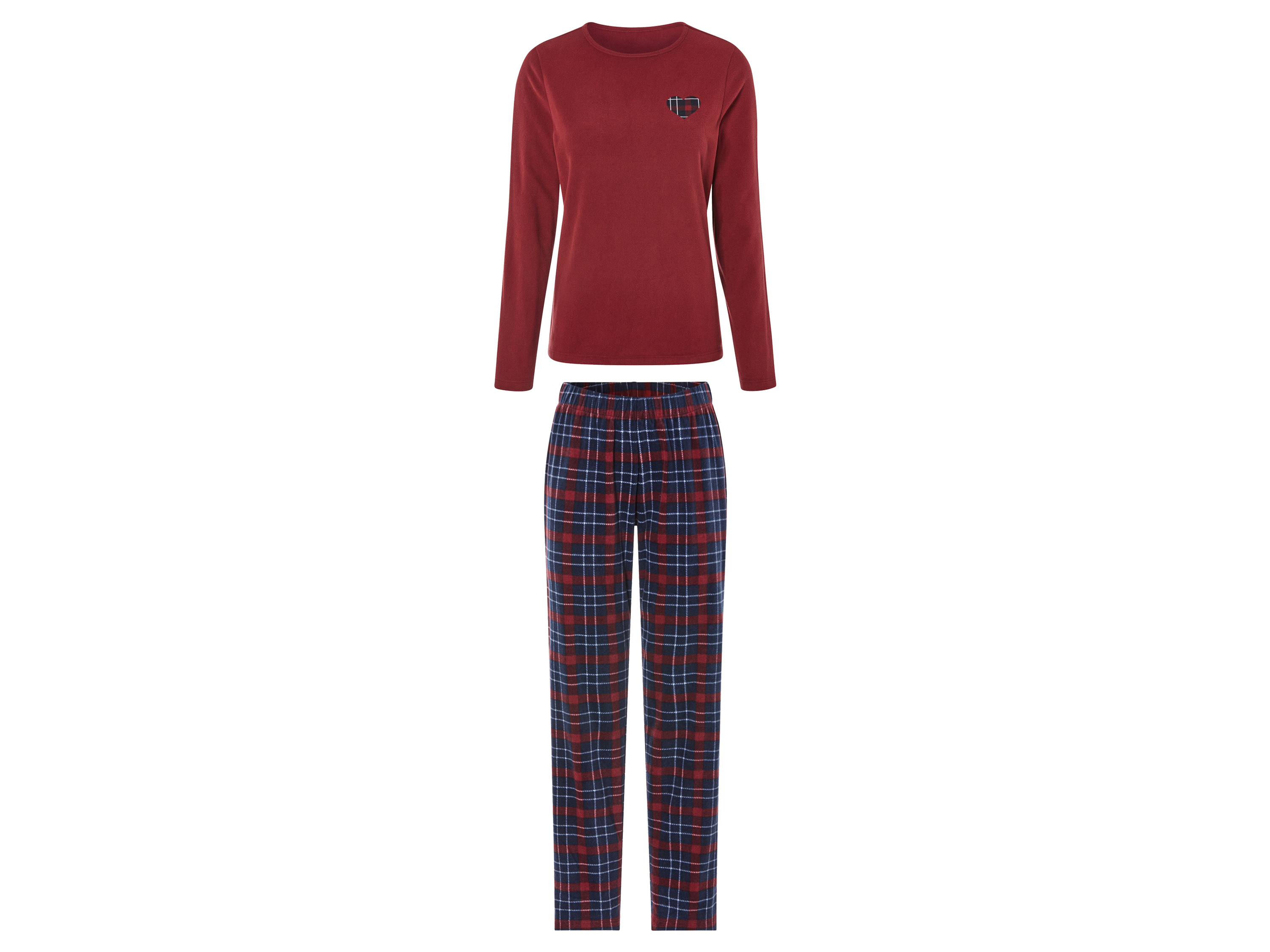 esmara Dames fleece pyjama (M (40/42), Rood)