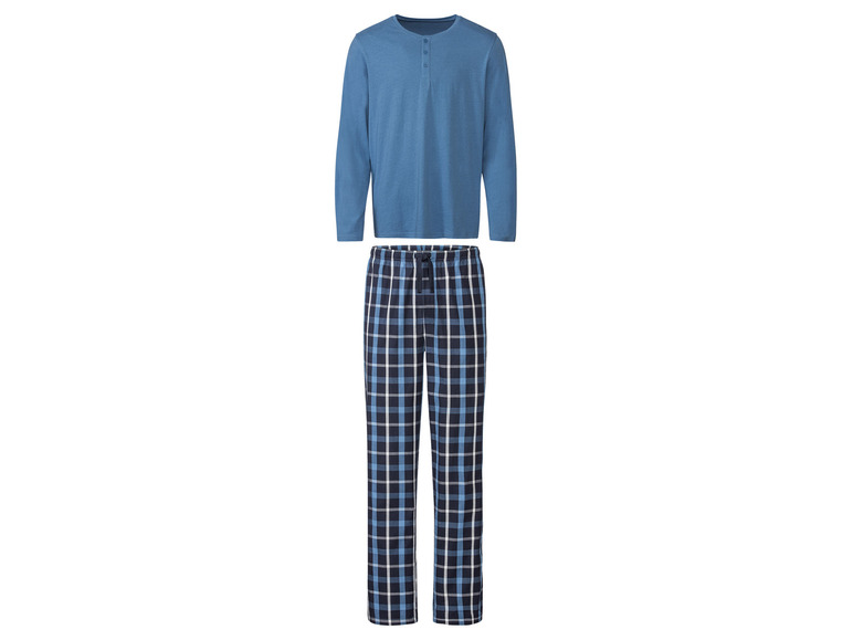 Heren pyjama (L (52/54), Blauw)