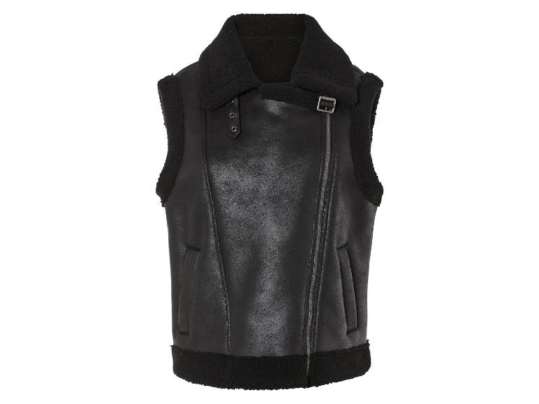 Ga naar volledige schermweergave: esmara® Dames bikervest met imitatiebont - afbeelding 7