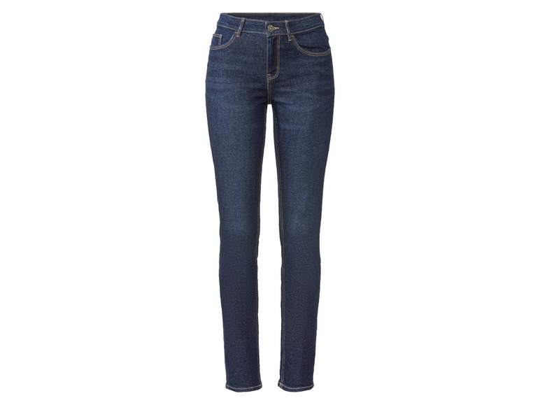 esmara Dames jeans, skinny fit, met normale tai (46, Donkerblauw)