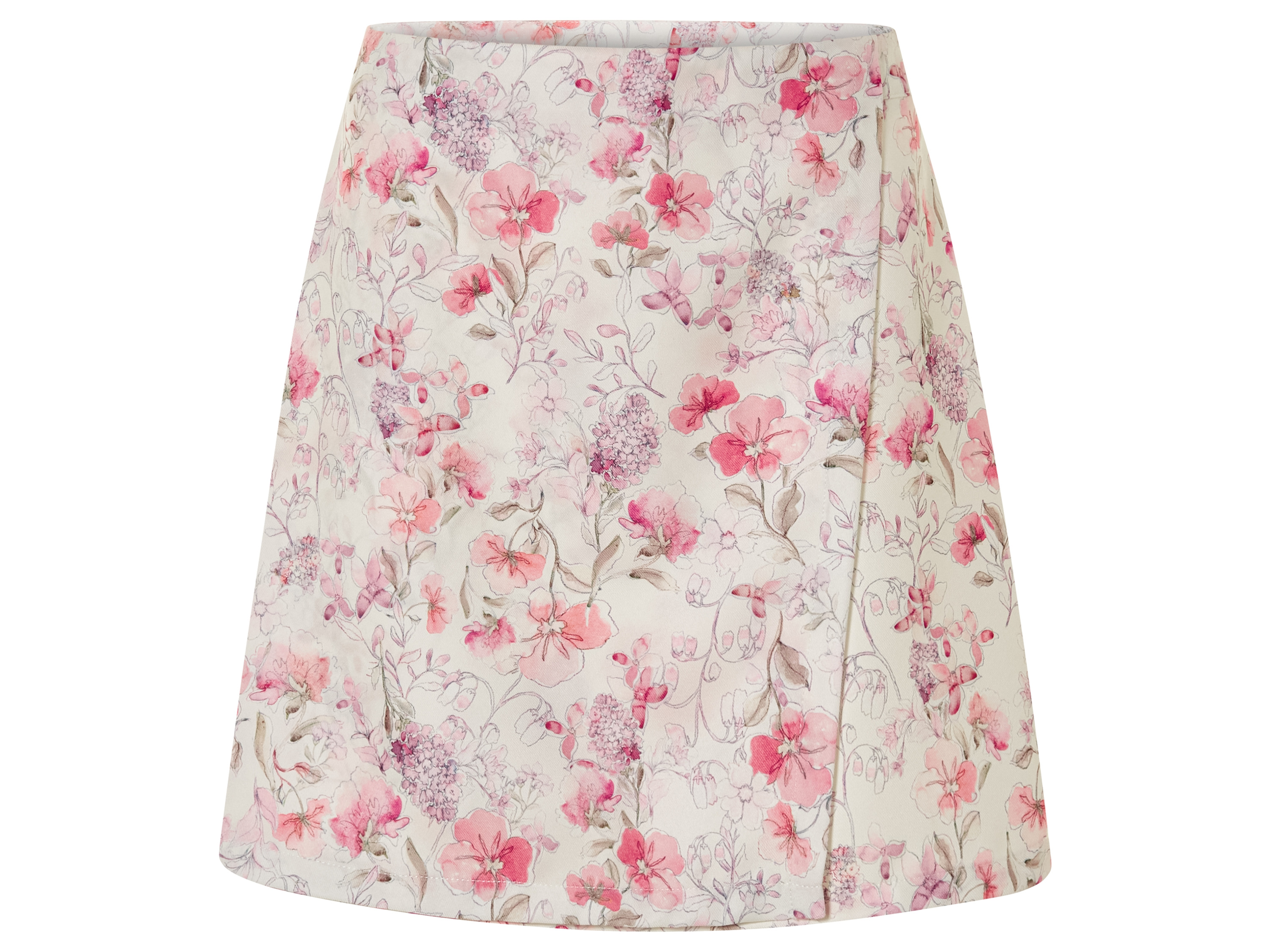 esmara Dames mini-rok (46, Patroon bloemen)