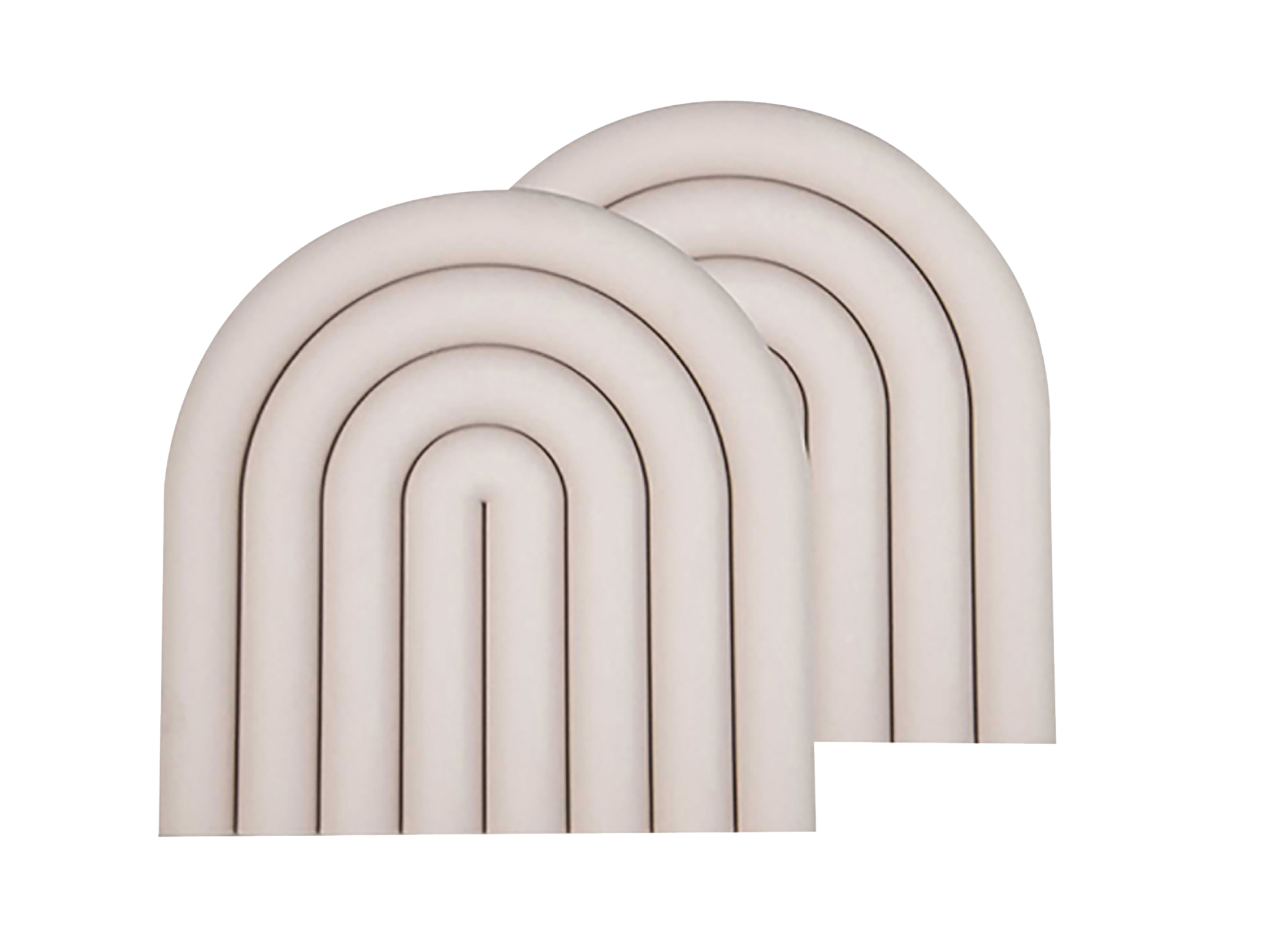 Masterpro 2 stuks siliconen onderzetters (Beige)