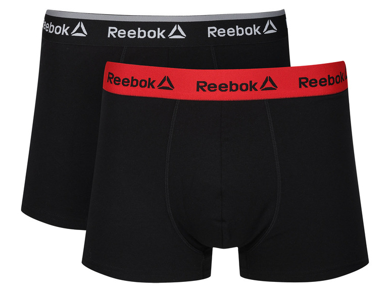 Reebok 2 heren boxers (XL, Zwart/rood)