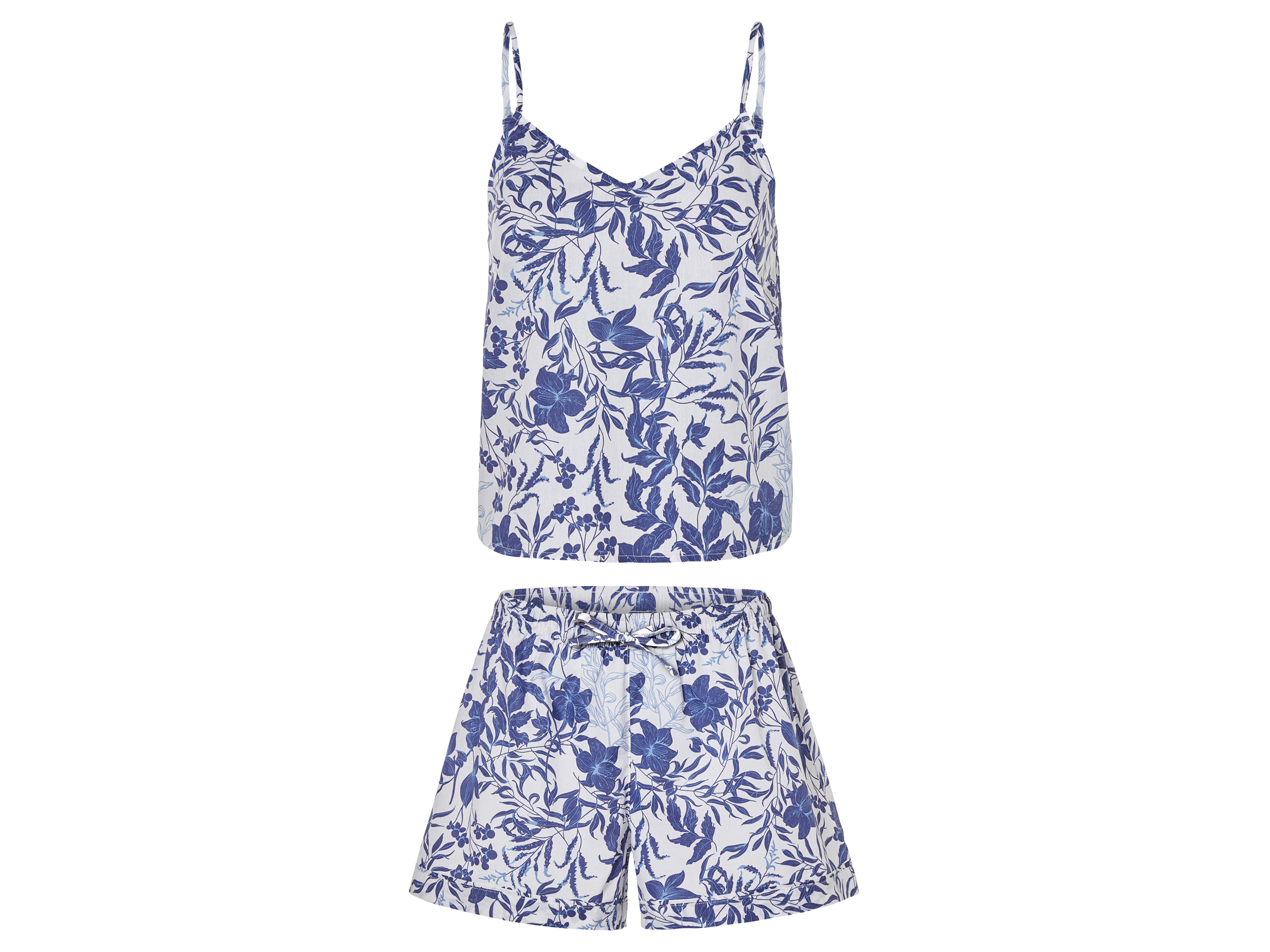 esmara Dames pyjama (S (36/38), Bloemen/blauw/wit)
