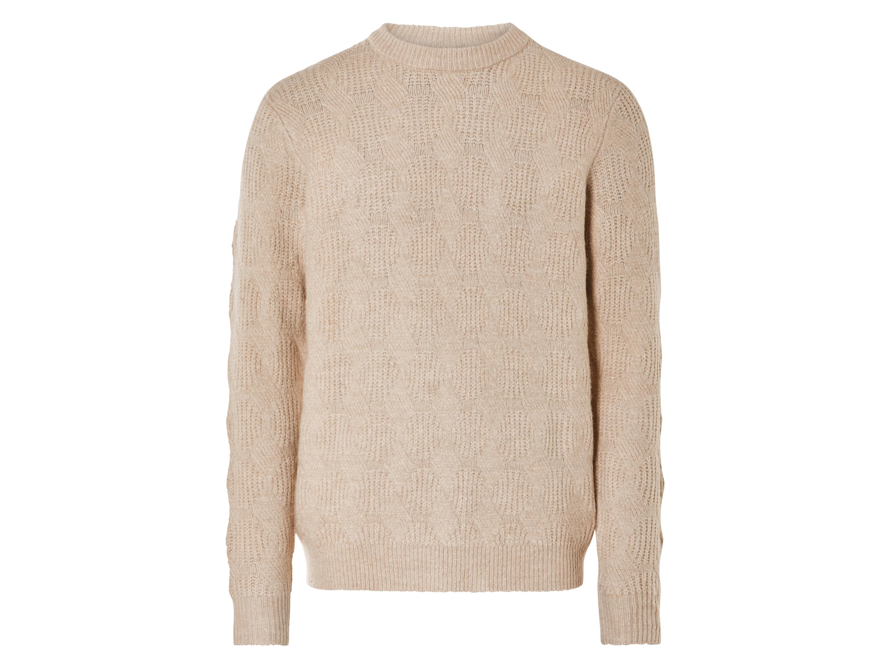 LIVERGY Gebreide heren trui (Beige, XL (56/58))