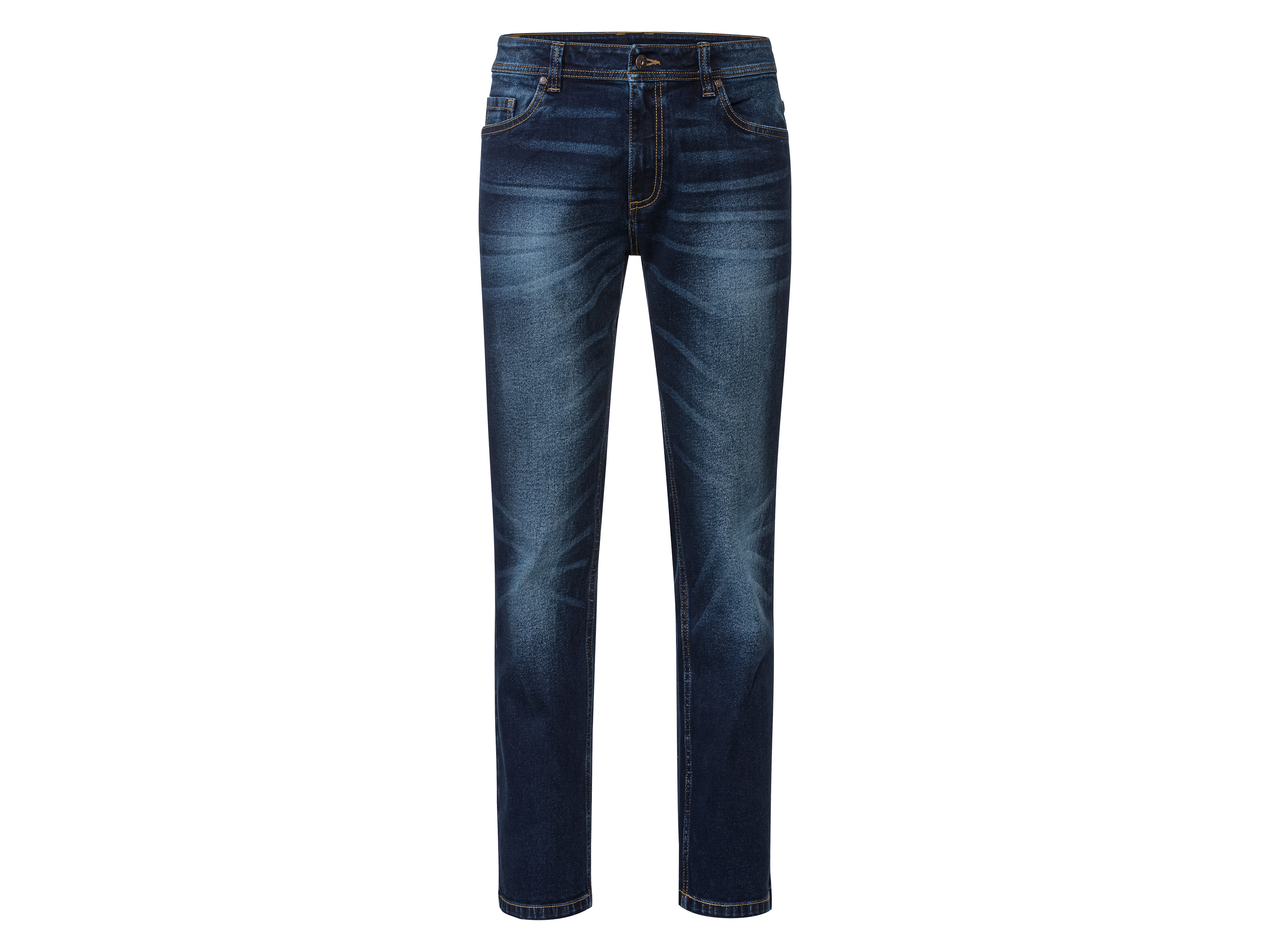 LIVERGY Heren jeans Slim Fit (Donkerblauw, 52 (36/32))