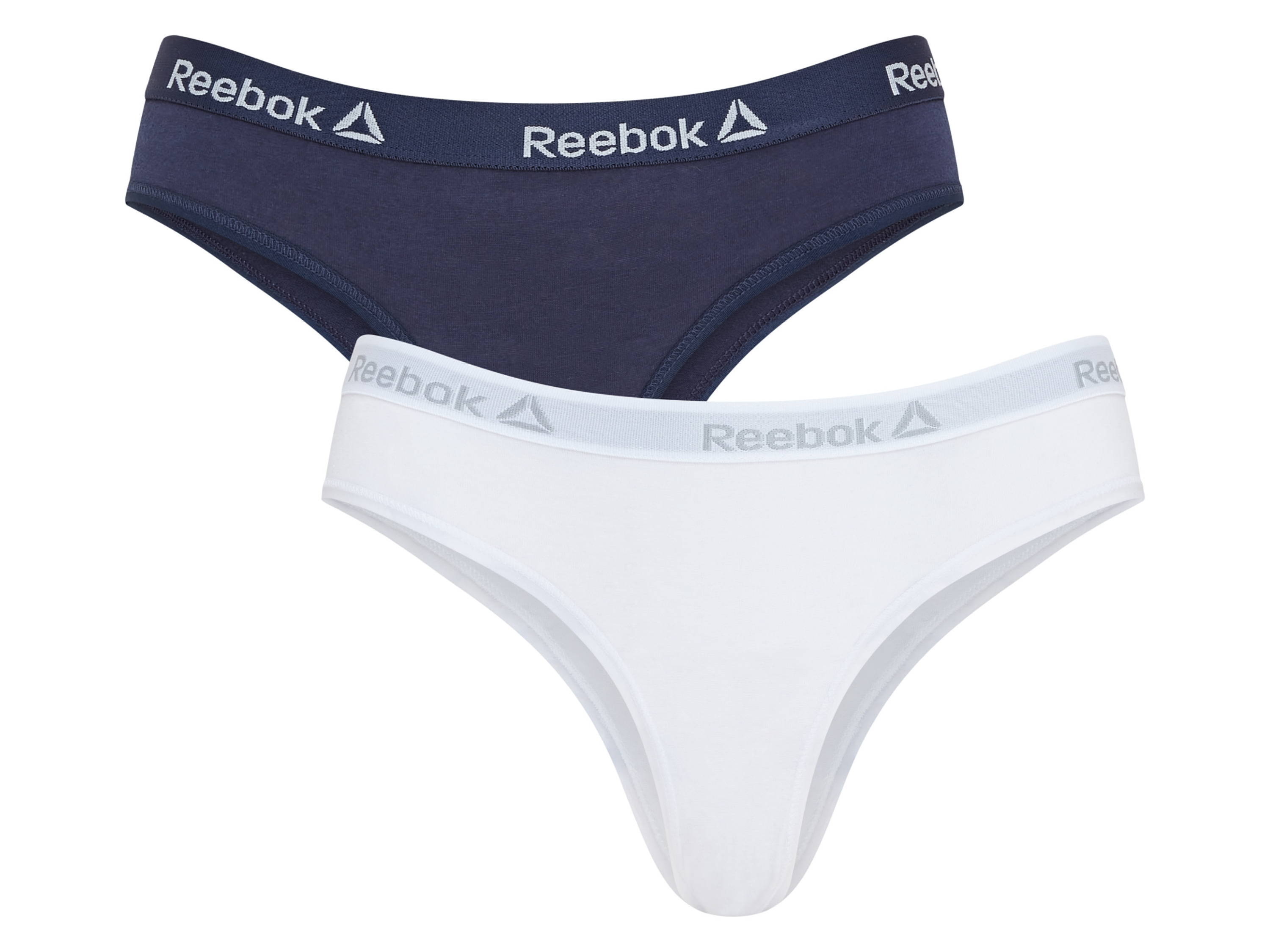 Reebok 2 dames slips (Donkerblauw/wit, L)