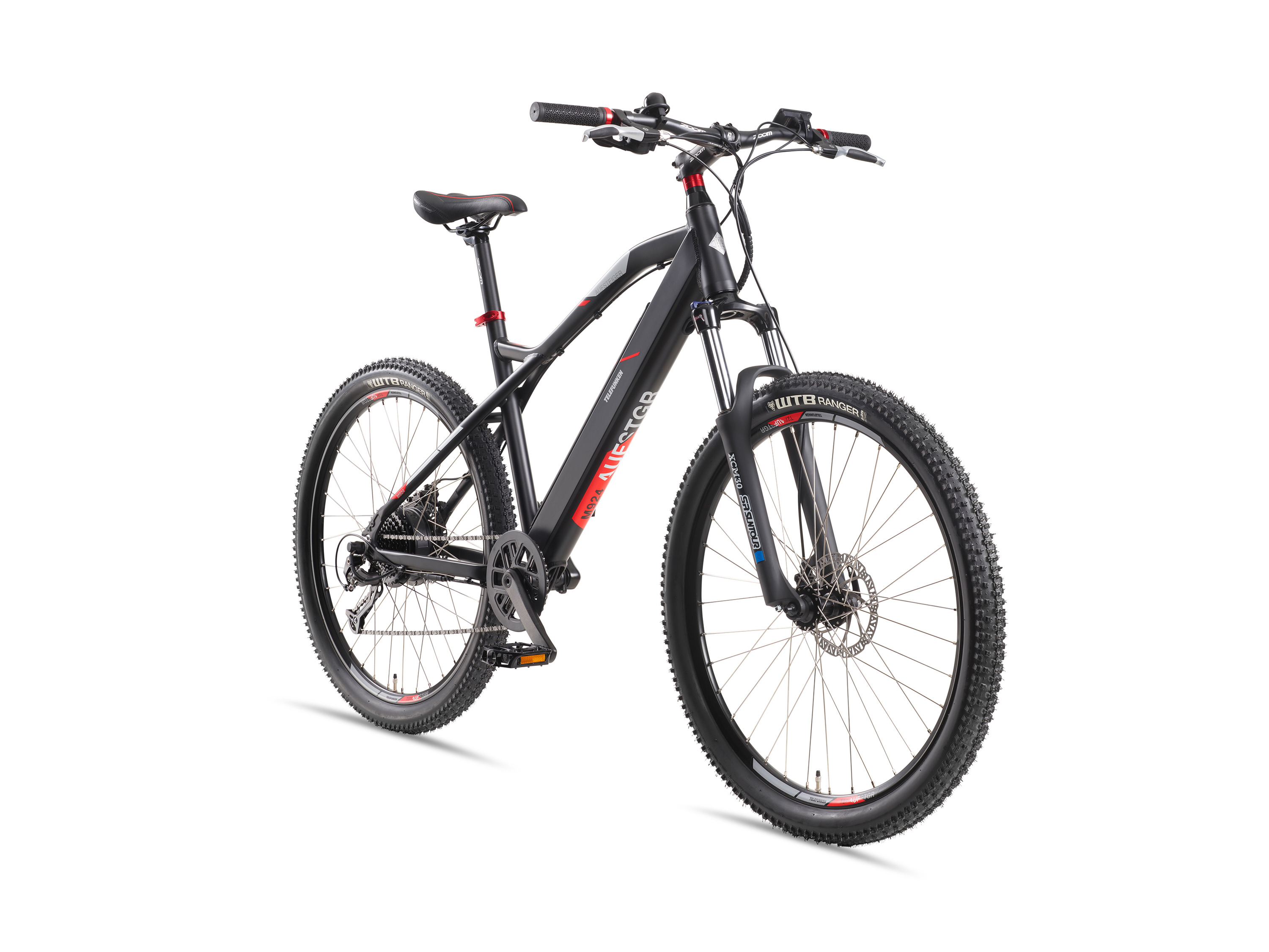 TELEFUNKEN E-mountainbike Klimmer M924 27,5 / 29" (Antraciet/rood, 27,5")