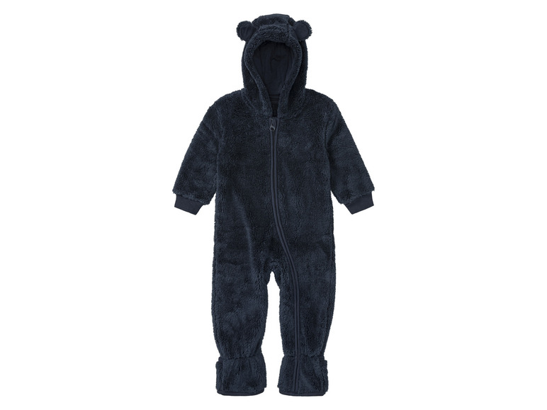 lupilu Baby teddyfleece overall (62, Marineblauw)