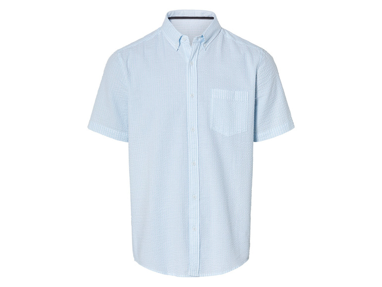 Heren vrijetijdsshirt (XL (43/44), Blauw/wit gestreept)