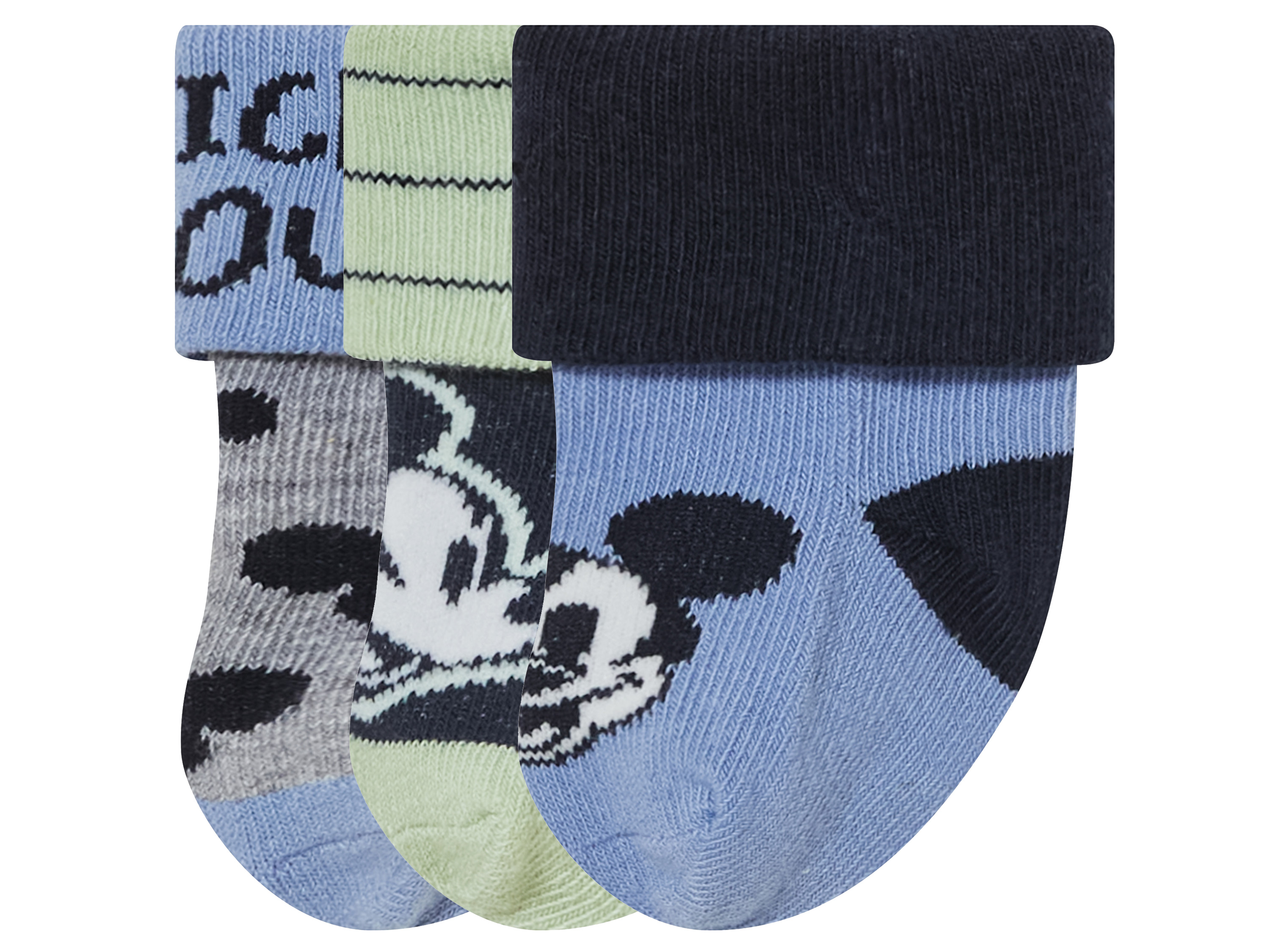 3 paar baby sokken (19-22, marineblauw/groen/blauw/grijs)