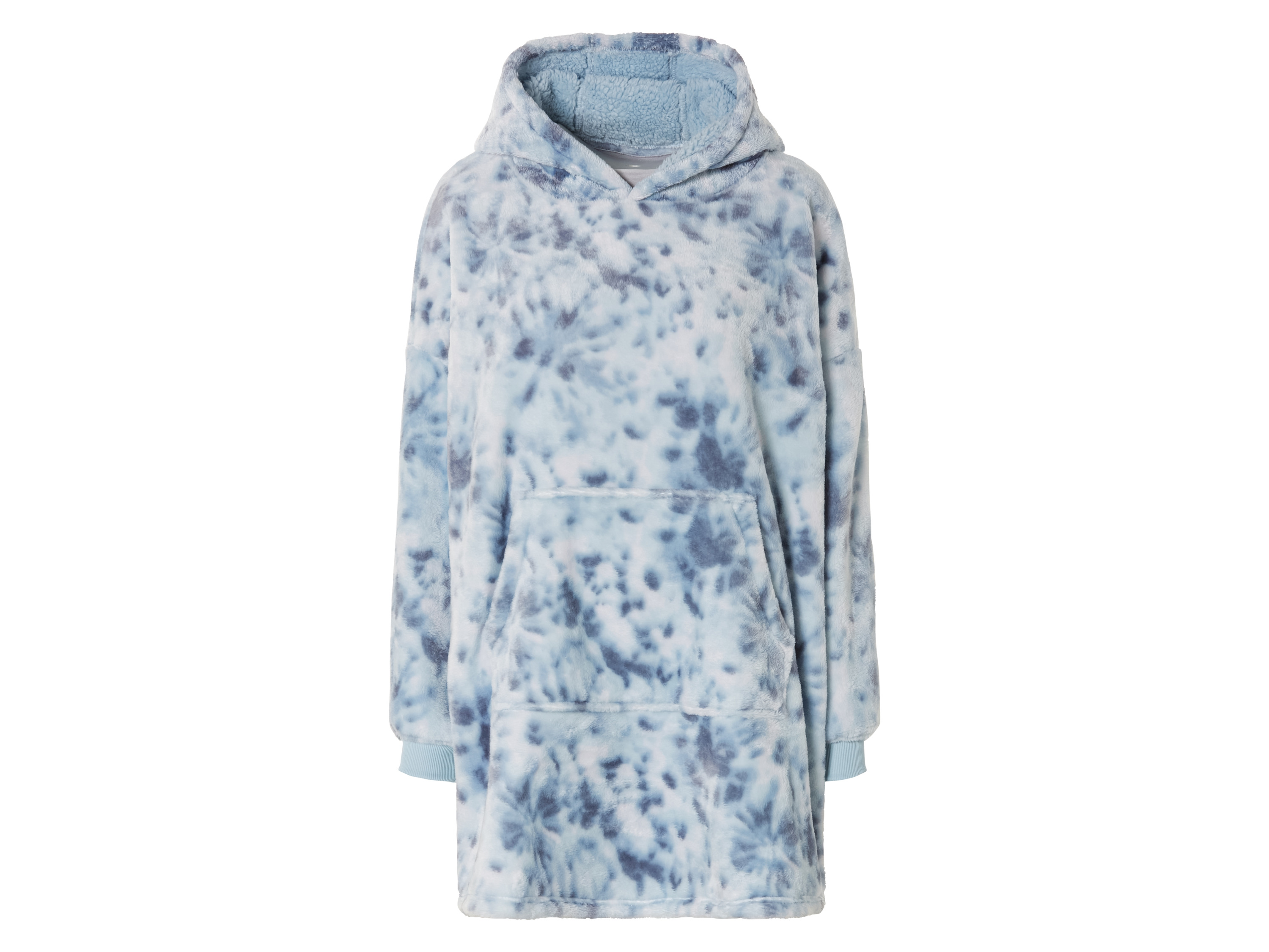 Fleece hoodie (L/XL, Blauw)