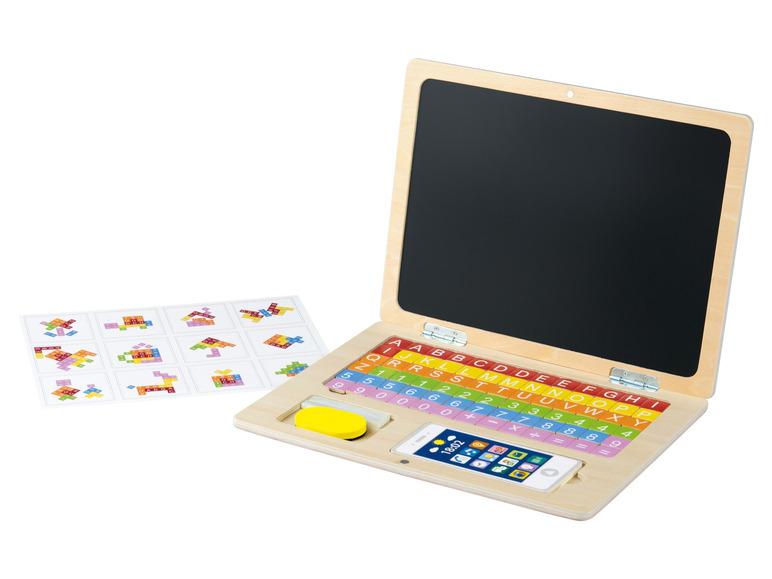 Ga naar volledige schermweergave: Playtive Houten magneetbord en laptop - afbeelding 4