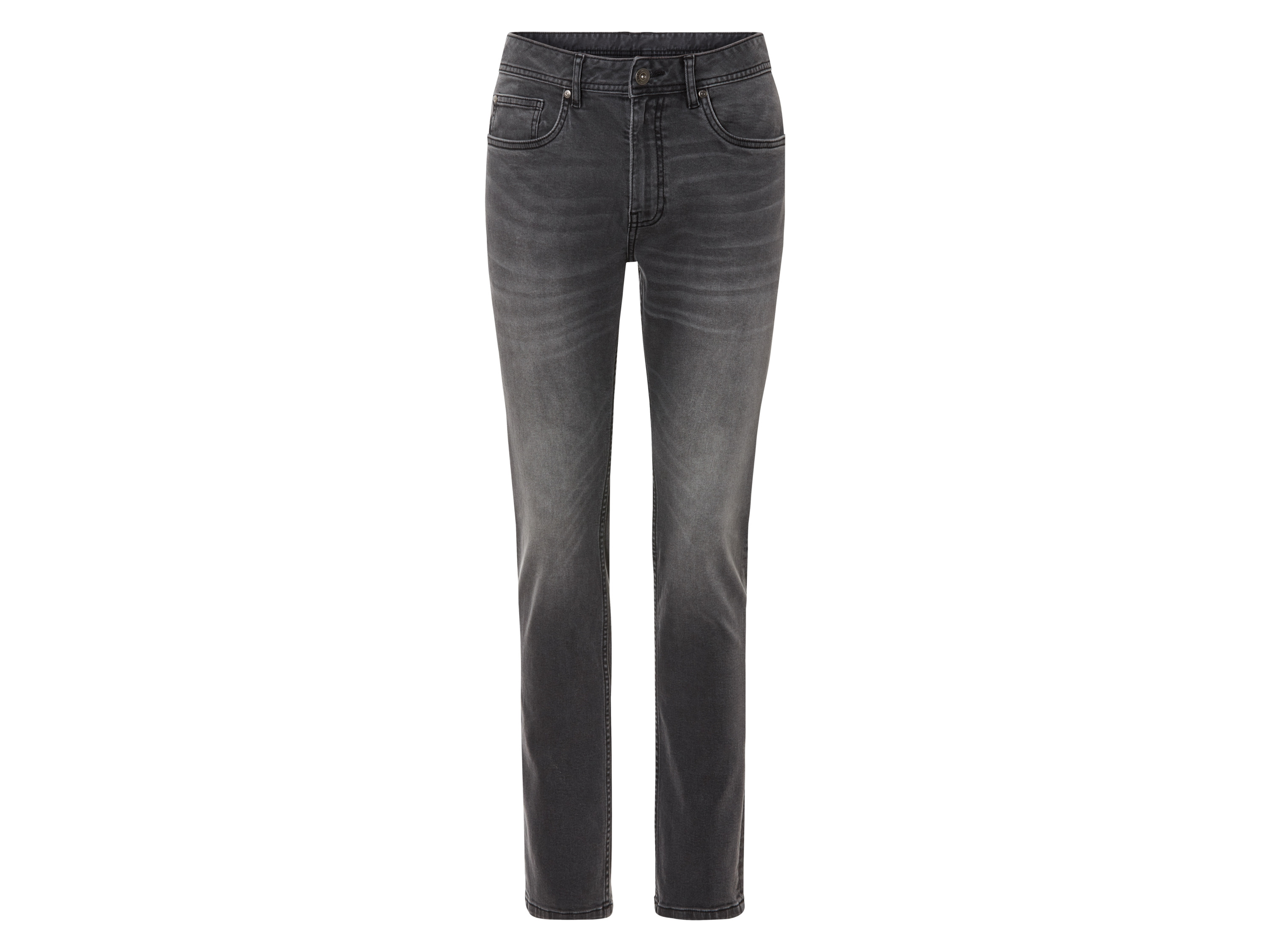 LIVERGY Heren jeans - Slim Fit (54 (38/30), Donkergrijs)