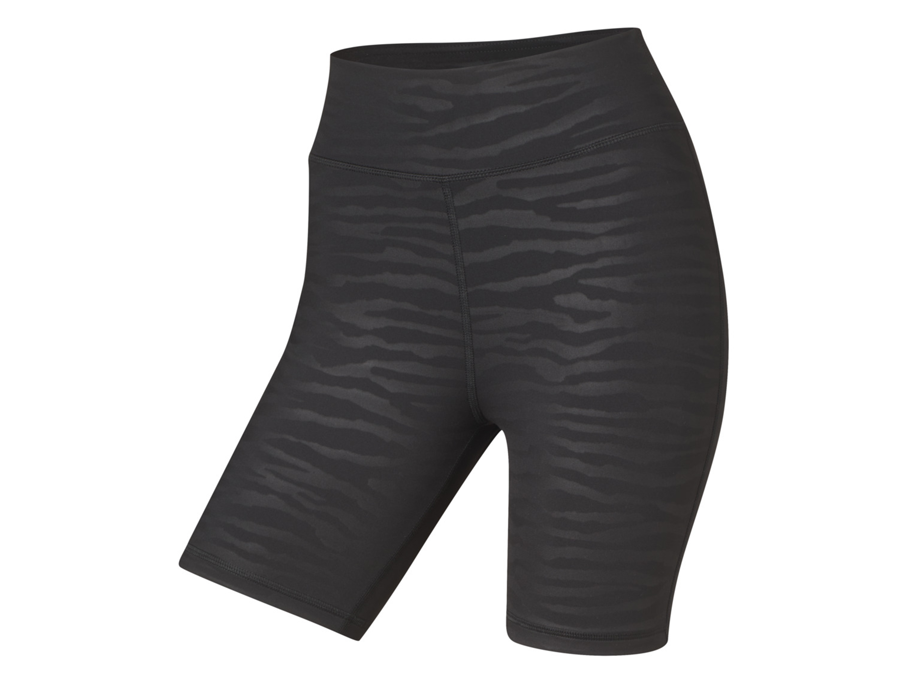 CRIVIT Dames fietsshort (S (36-38), Zwart met print)