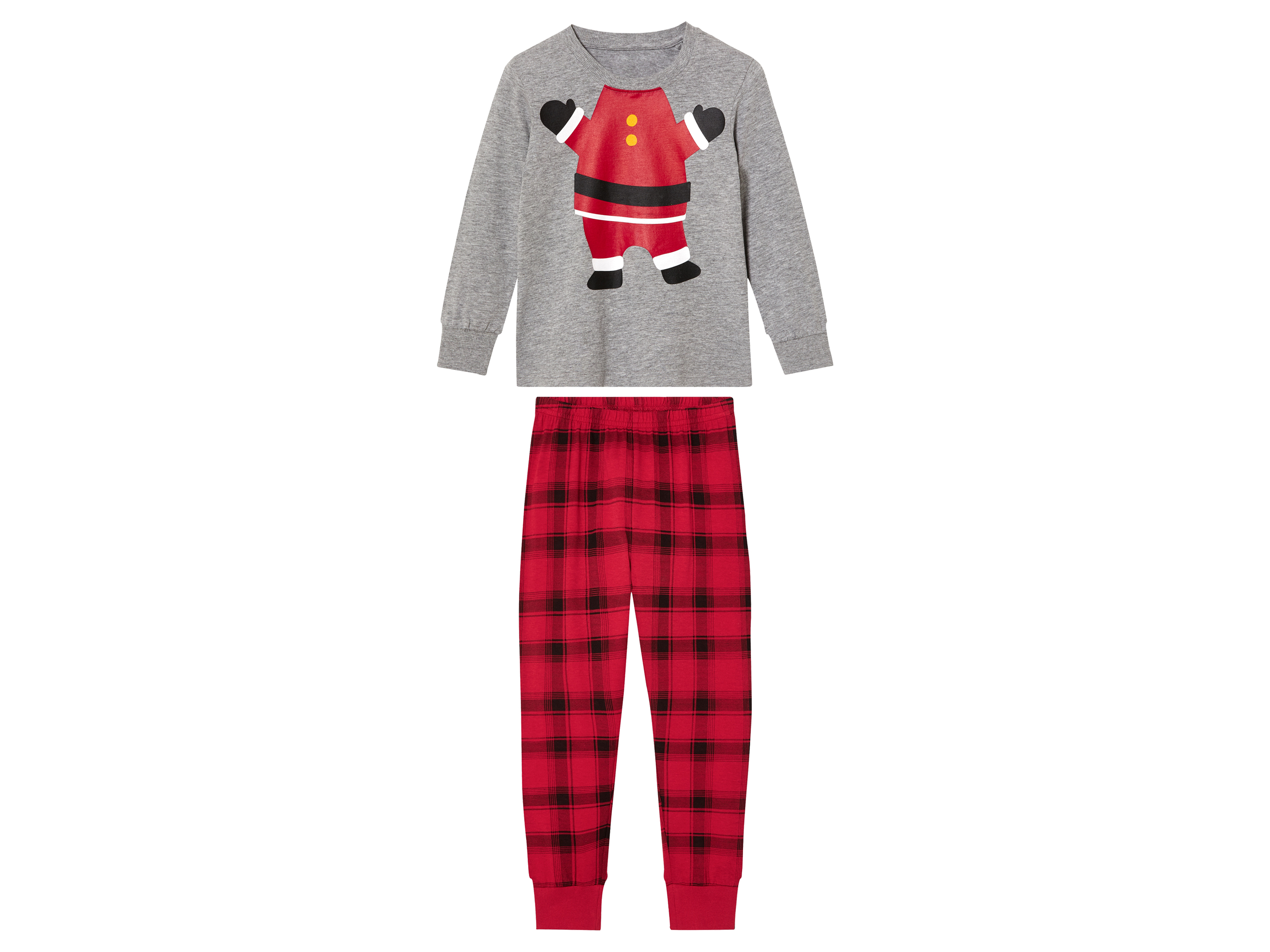 lupilu Kinderkerstpyjama (110/116, Grijs/rood)