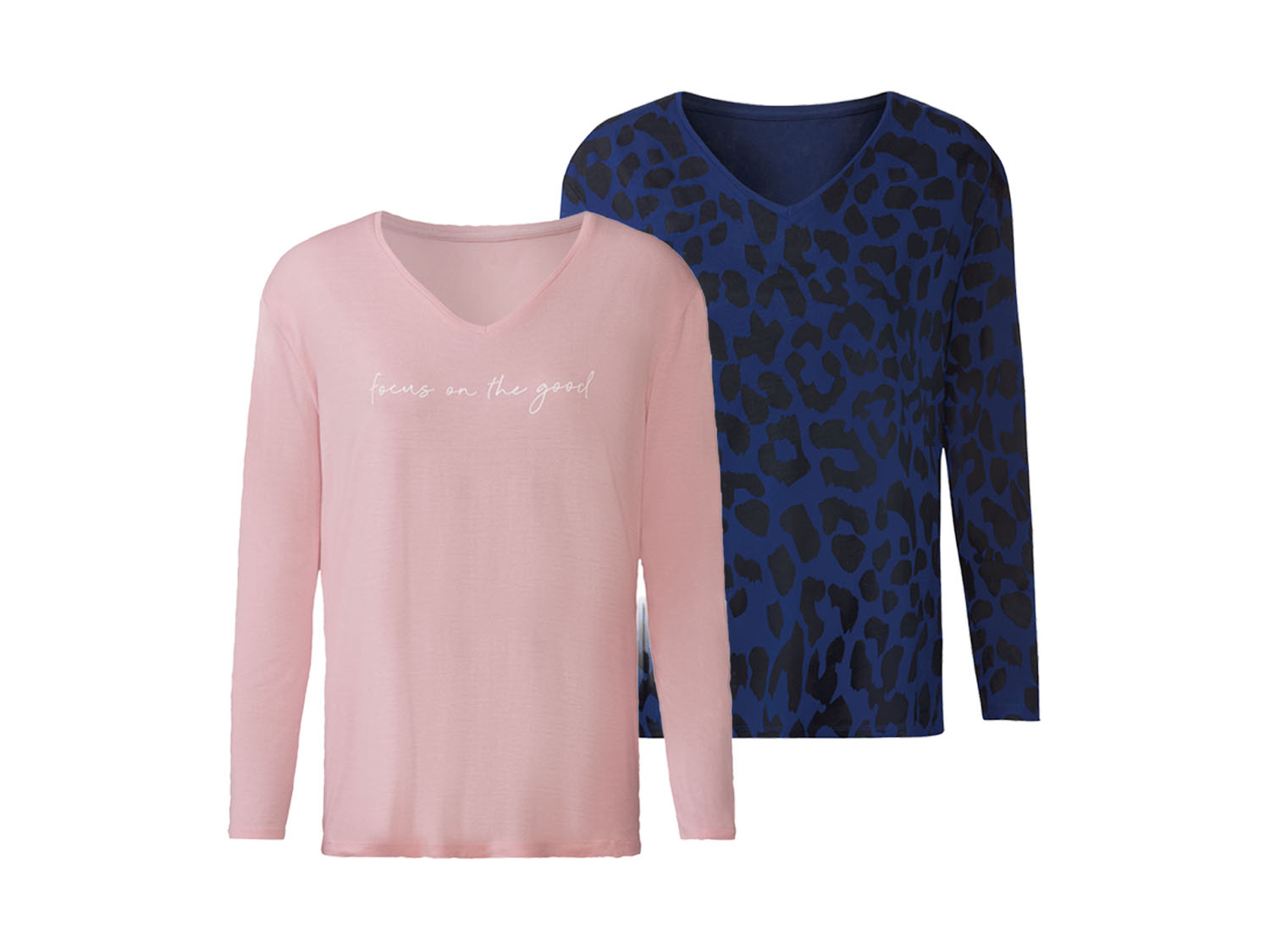 esmara Dames shirts met lange mouwen (XS (32-34), Blauw-roze)