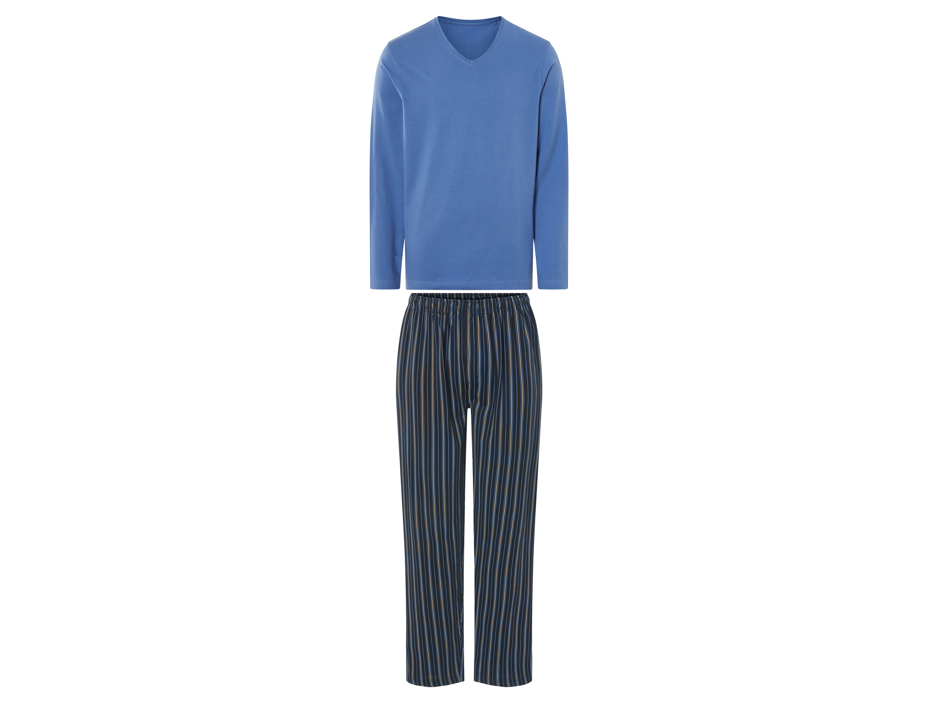 LIVERGY Heren pyjama (S (44-46), Blauw)