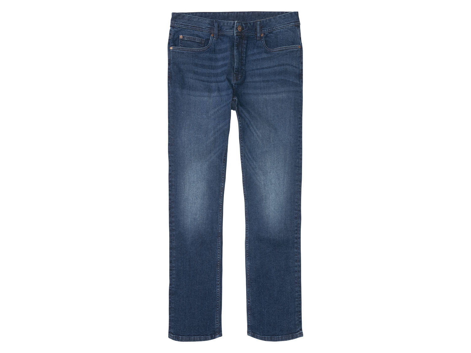 LIVERGY Heren jeans straight fit (Donkerblauw, 48 (32/34))