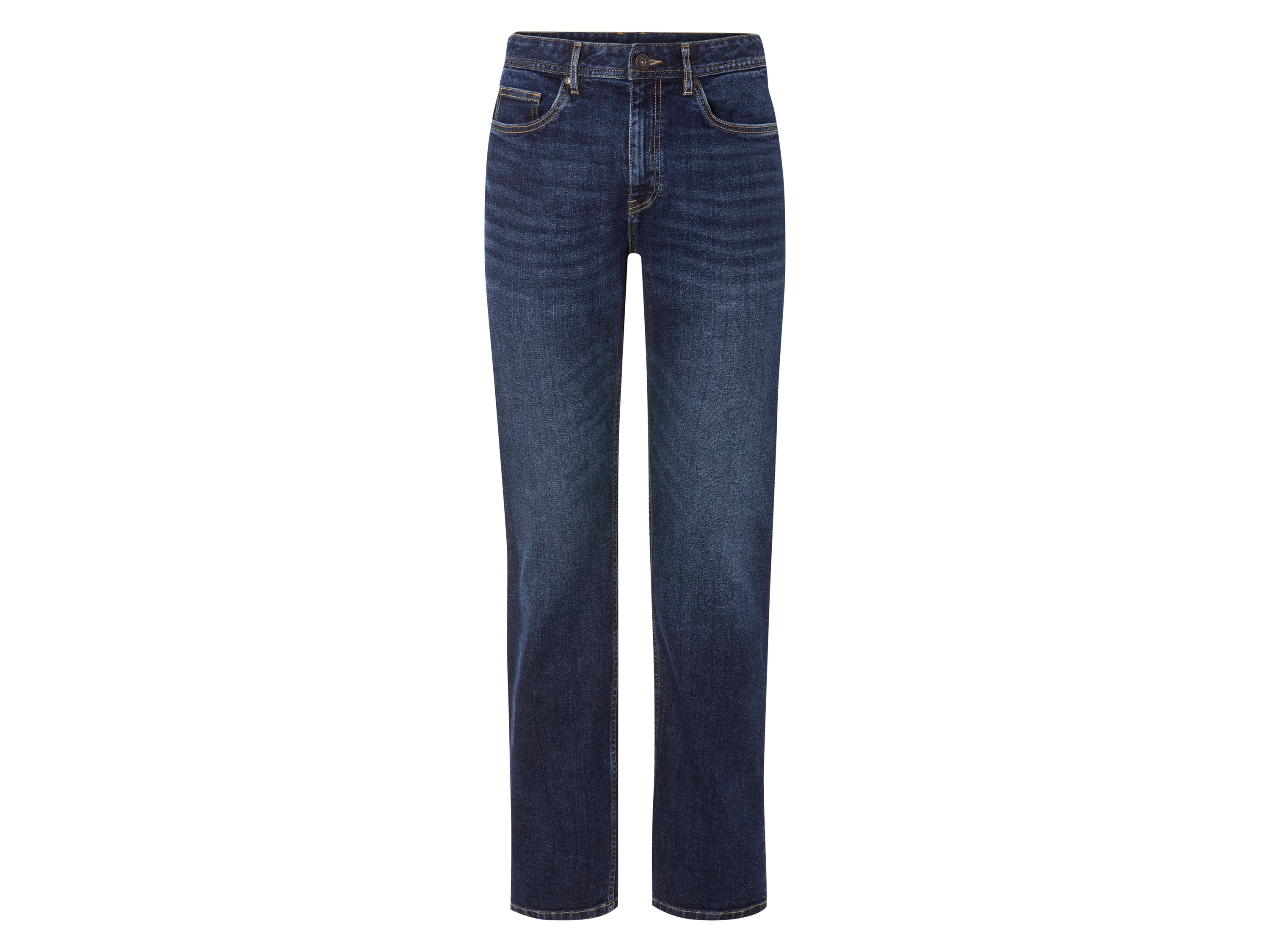 LIVERGY Heren Jeans - straight fit (Donkerblauw, 50 (34/30))